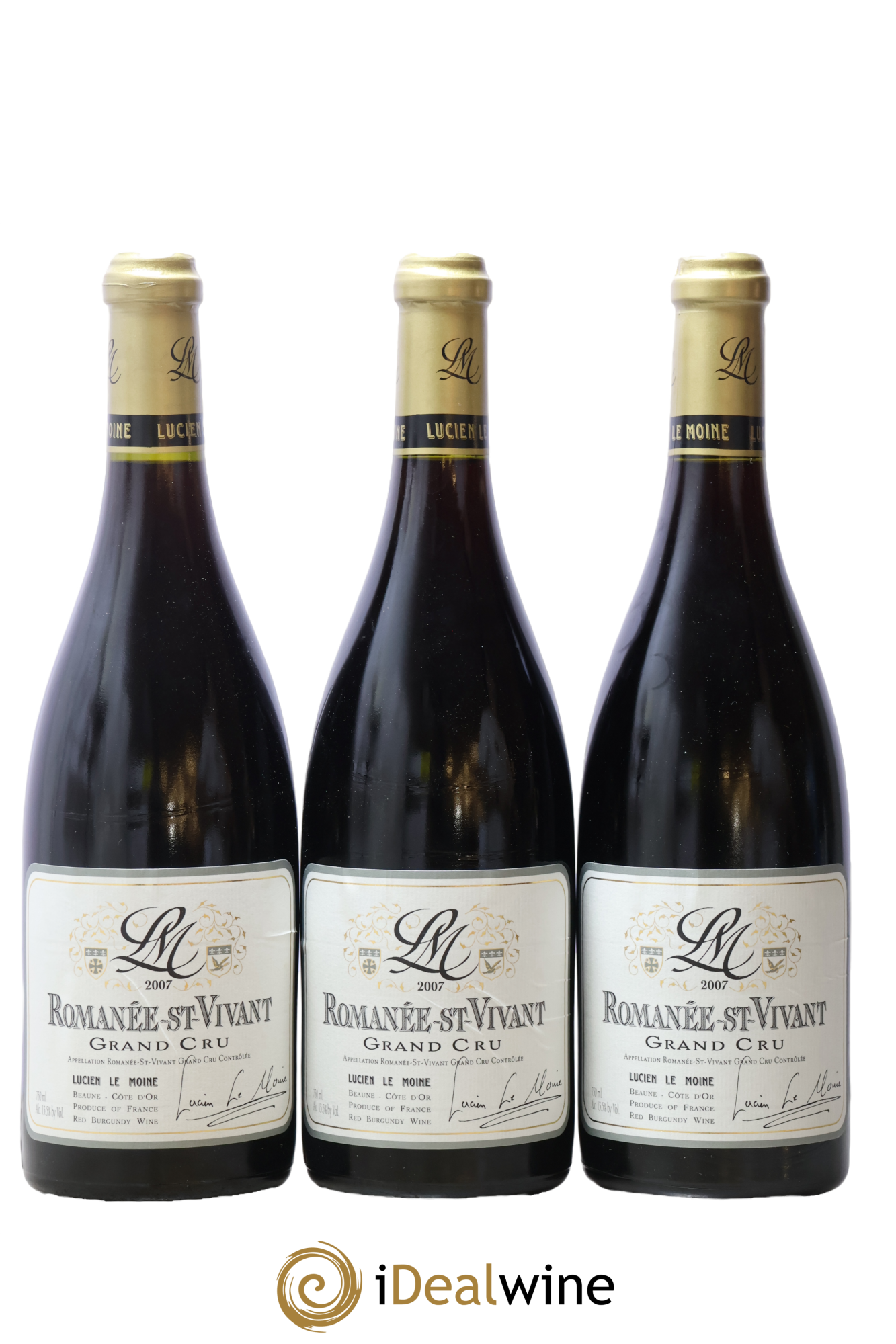 Romanée-Saint-Vivant Grand Cru Lucien Le Moine 2007 - Lot de 3 bouteilles - 0