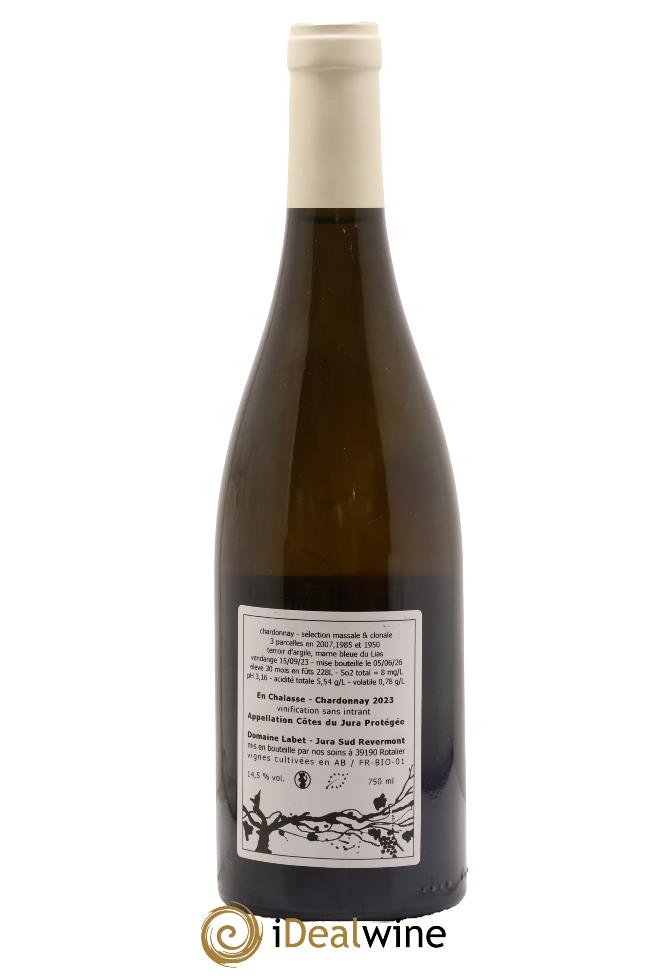 Côtes du Jura Chardonnay En Chalasse Romain - Julien - Charline Labet 2023 - Lotto di 1 bottiglia - 1