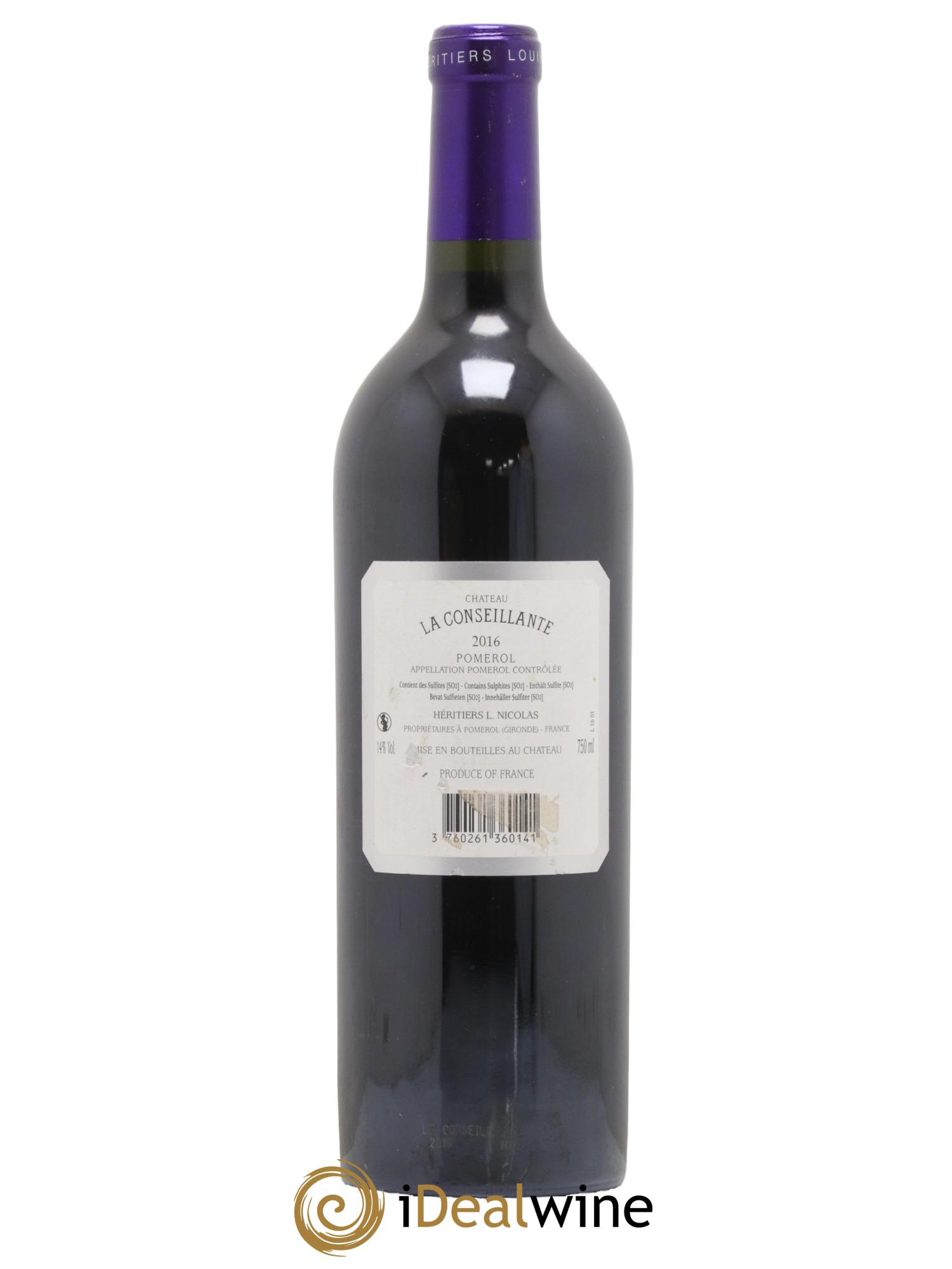 Château la Conseillante 2016 - Lot de 1 bouteille - 1
