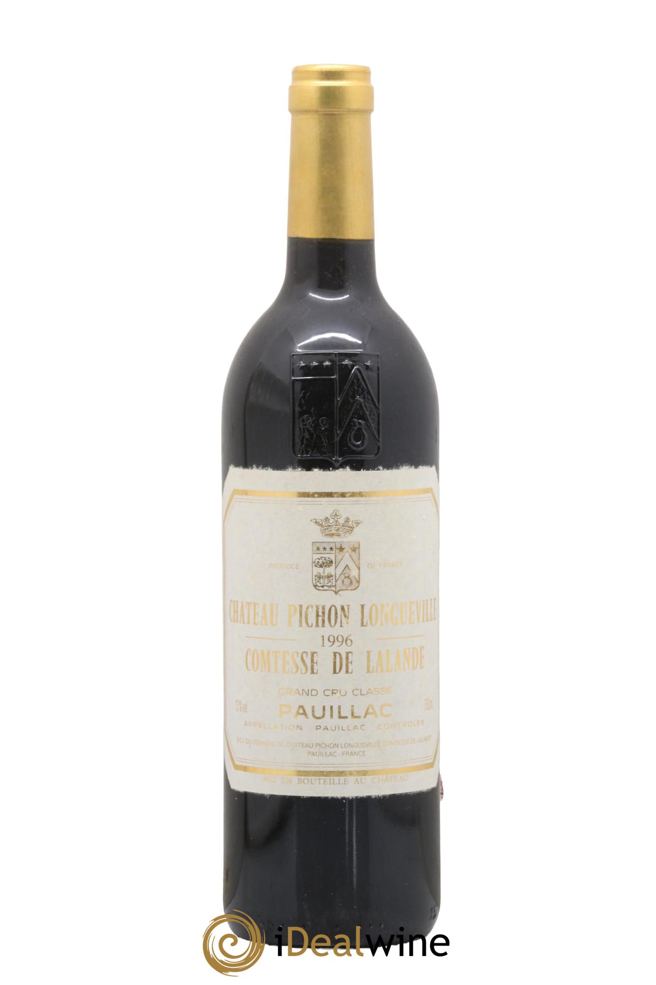 Château Pichon Longueville Comtesse de Lalande 2ème Grand Cru Classé 1996 - Lot de 1 bouteille - 0