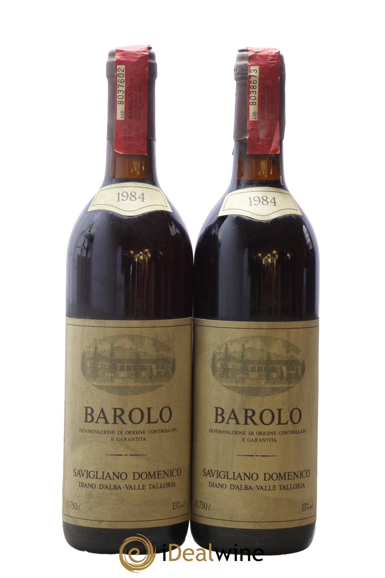 Barolo DOC Savigliano Domenico 1984 - Lot de 2 bouteilles - 0