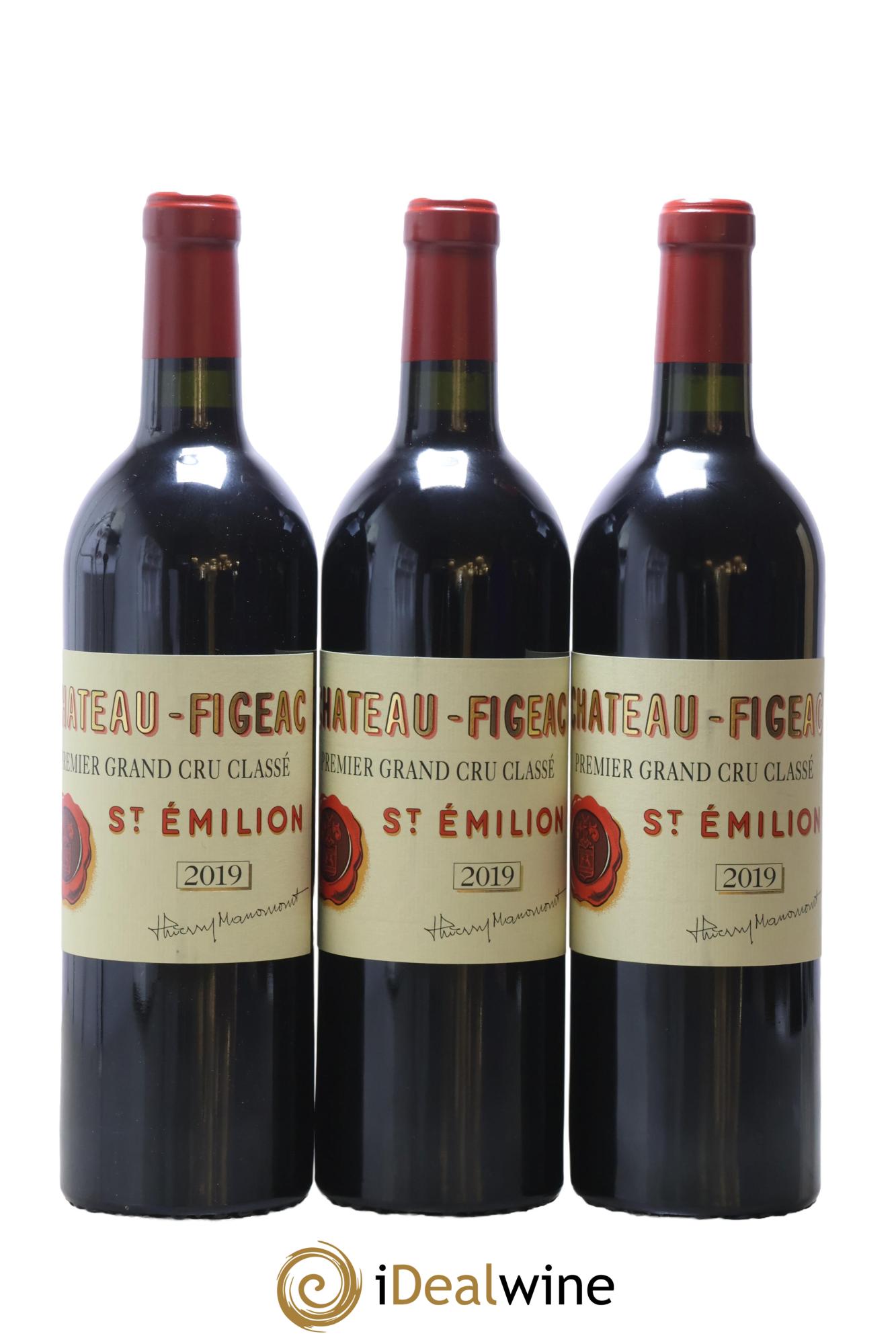 Château Figeac 1er Grand Cru Classé A 2019 - Lot of 3 bottles - 0