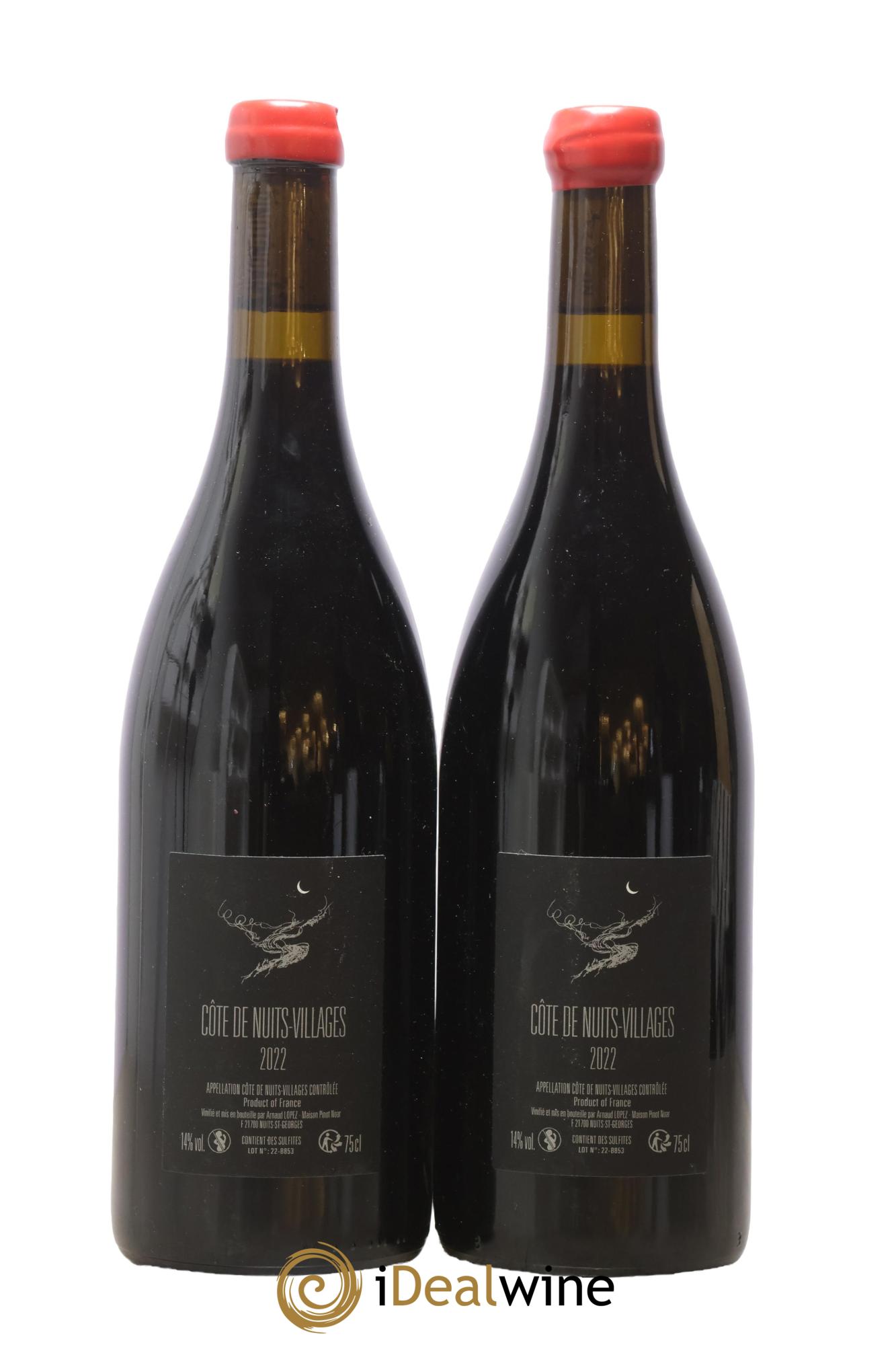 Côte de Nuits-Villages Arnaud Lopez 2022 - Lotto di 2 bottiglie - 1