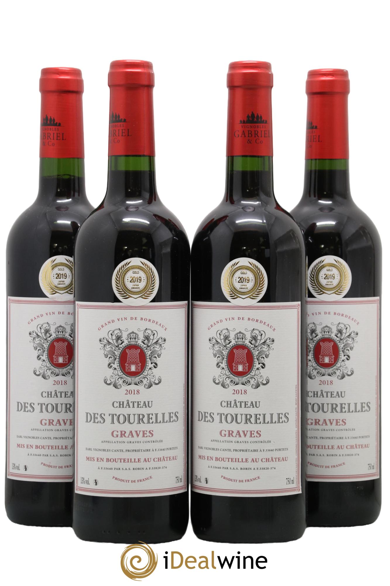 Graves Château Des Tourelles 2018 - Posten von 4 Flaschen - 0