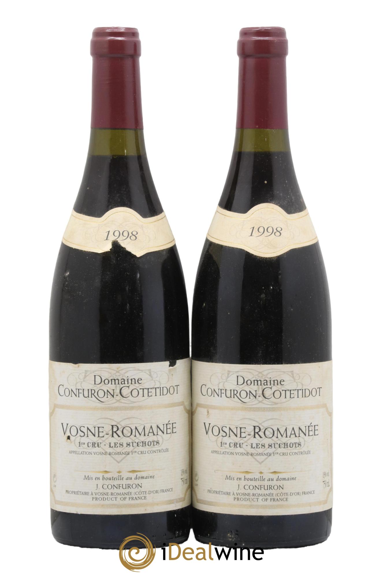 Vosne-Romanée 1er Cru Les Suchots Confuron-Cotetidot 1998 - Lot of 2 bottles - 0