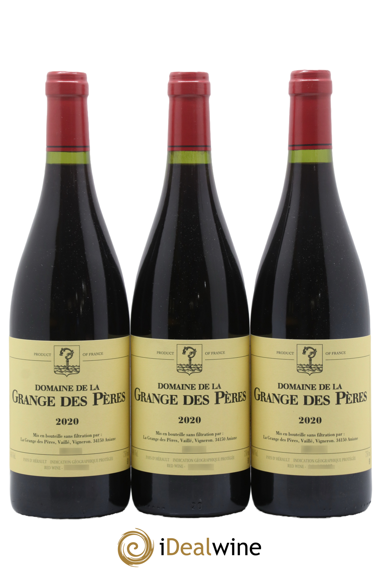 Pays d'Hérault Grange des Pères Laurent Vaillé 2020 - Lot de 3 bouteilles - 0