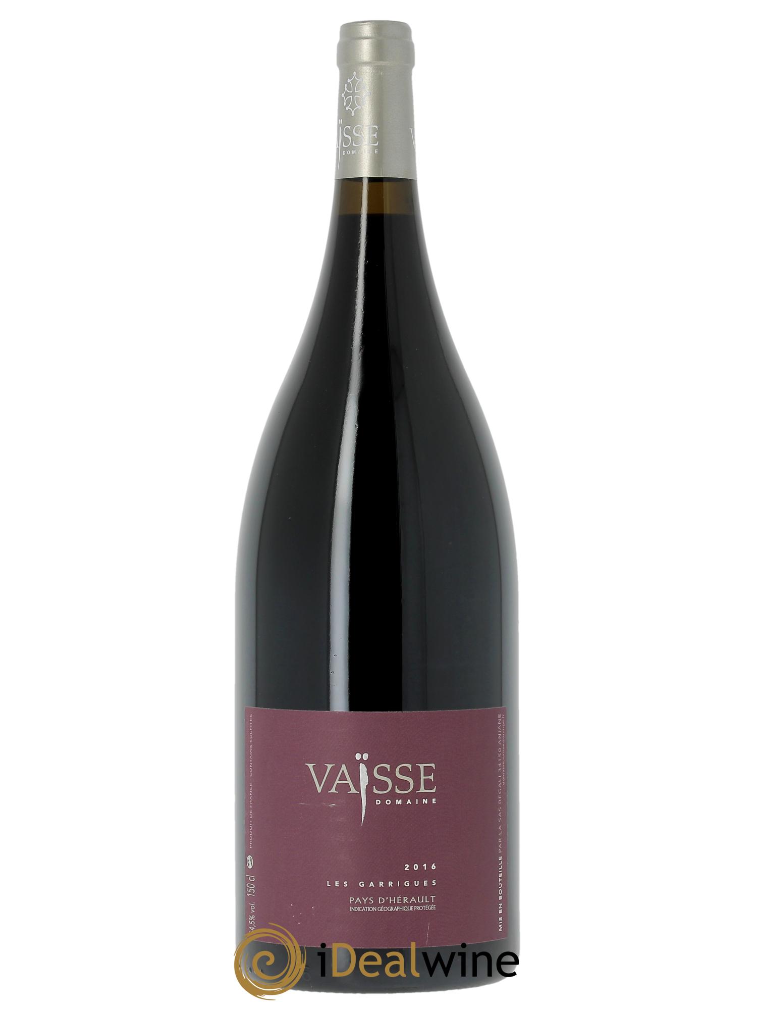 IGP Pays de l'Hérault Les Garrigues Vaisse (Domaine)   2016 - Lot de 1 magnum - 0
