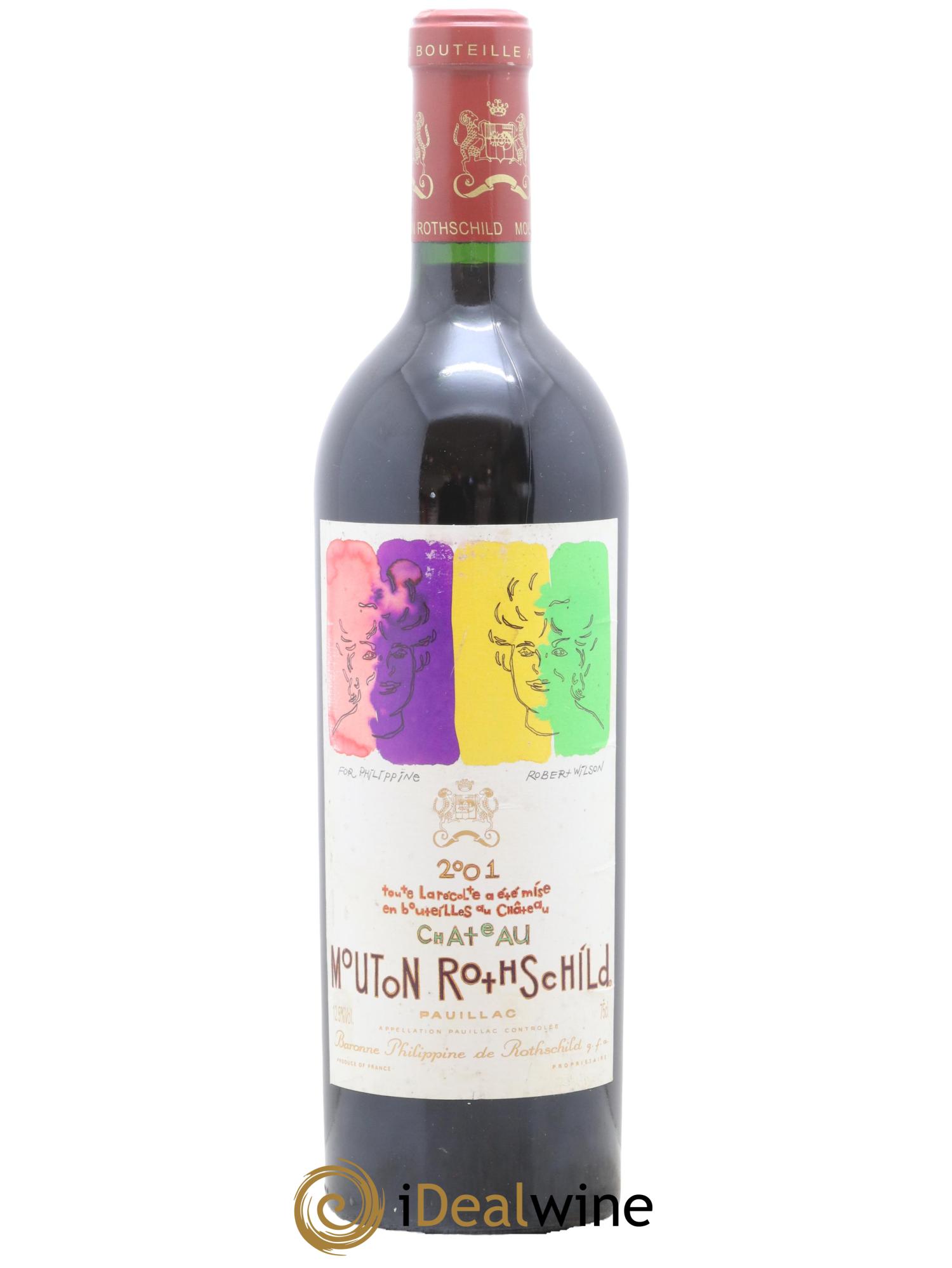 Château Mouton Rothschild 1er Grand Cru Classé 2001 - Lot de 1 bouteille - 0