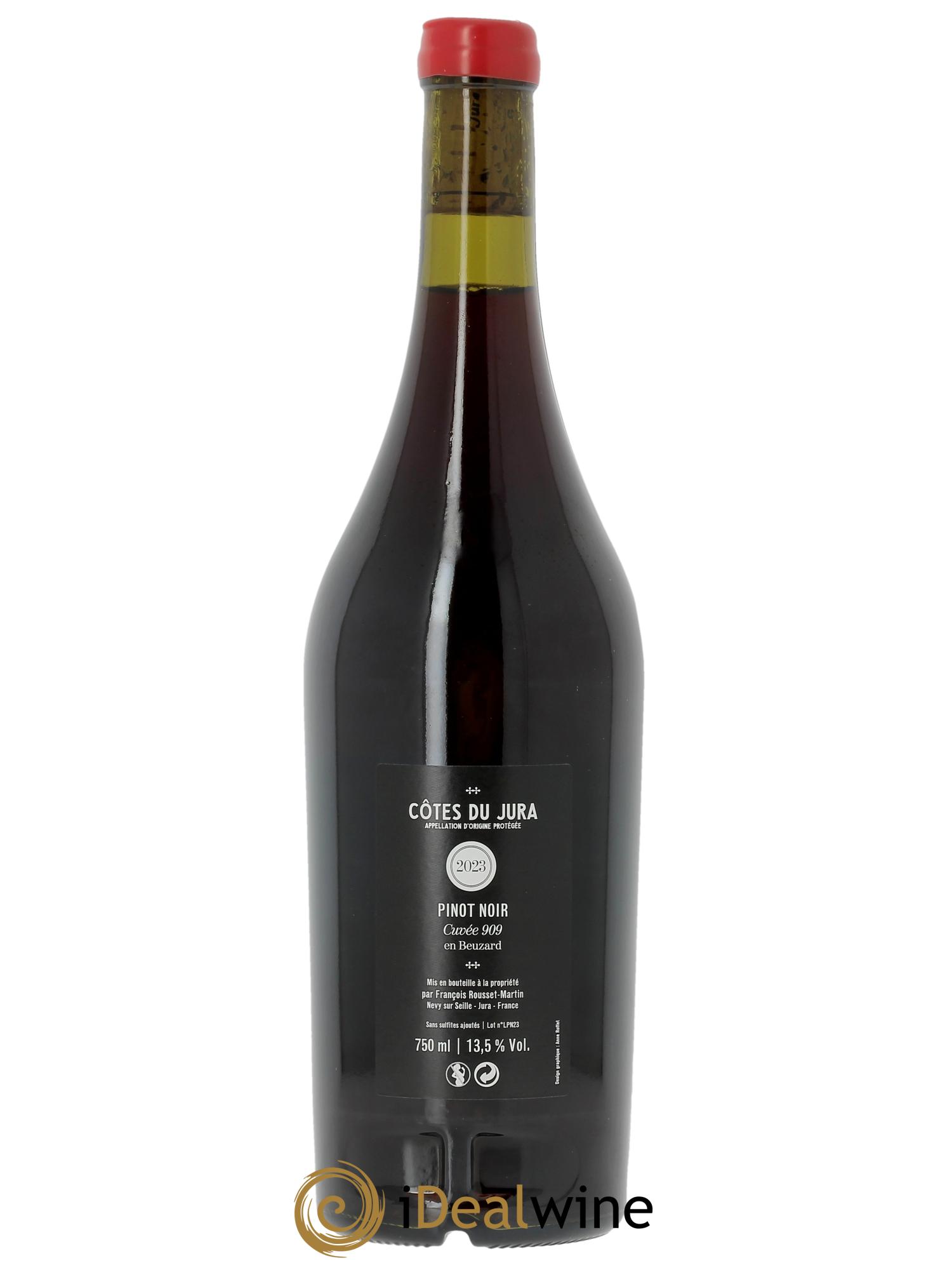 Côtes du Jura Pinot noir En Beuzard 909 François Rousset Martin 2023 - Lot de 1 bouteille - 1