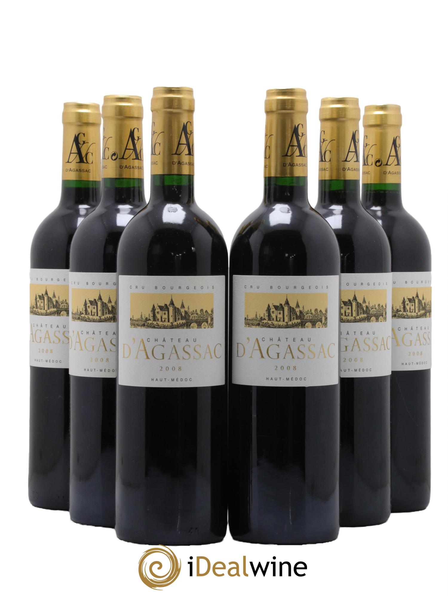 Château d' Agassac Cru Bourgeois 2008 - Lot de 6 bouteilles - 0