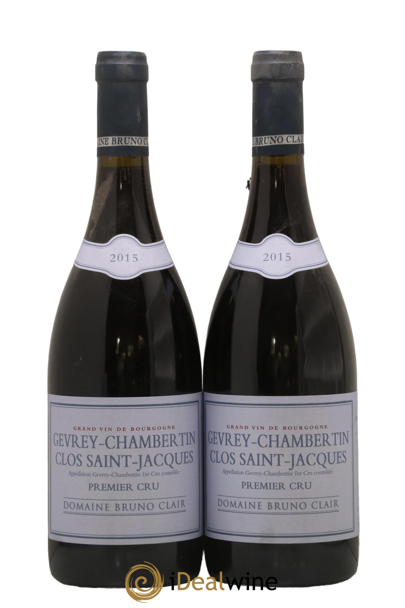 Gevrey-Chambertin 1er Cru Clos Saint-Jacques Bruno Clair (Domaine) 2015 - Lot de 2 bouteilles - 0