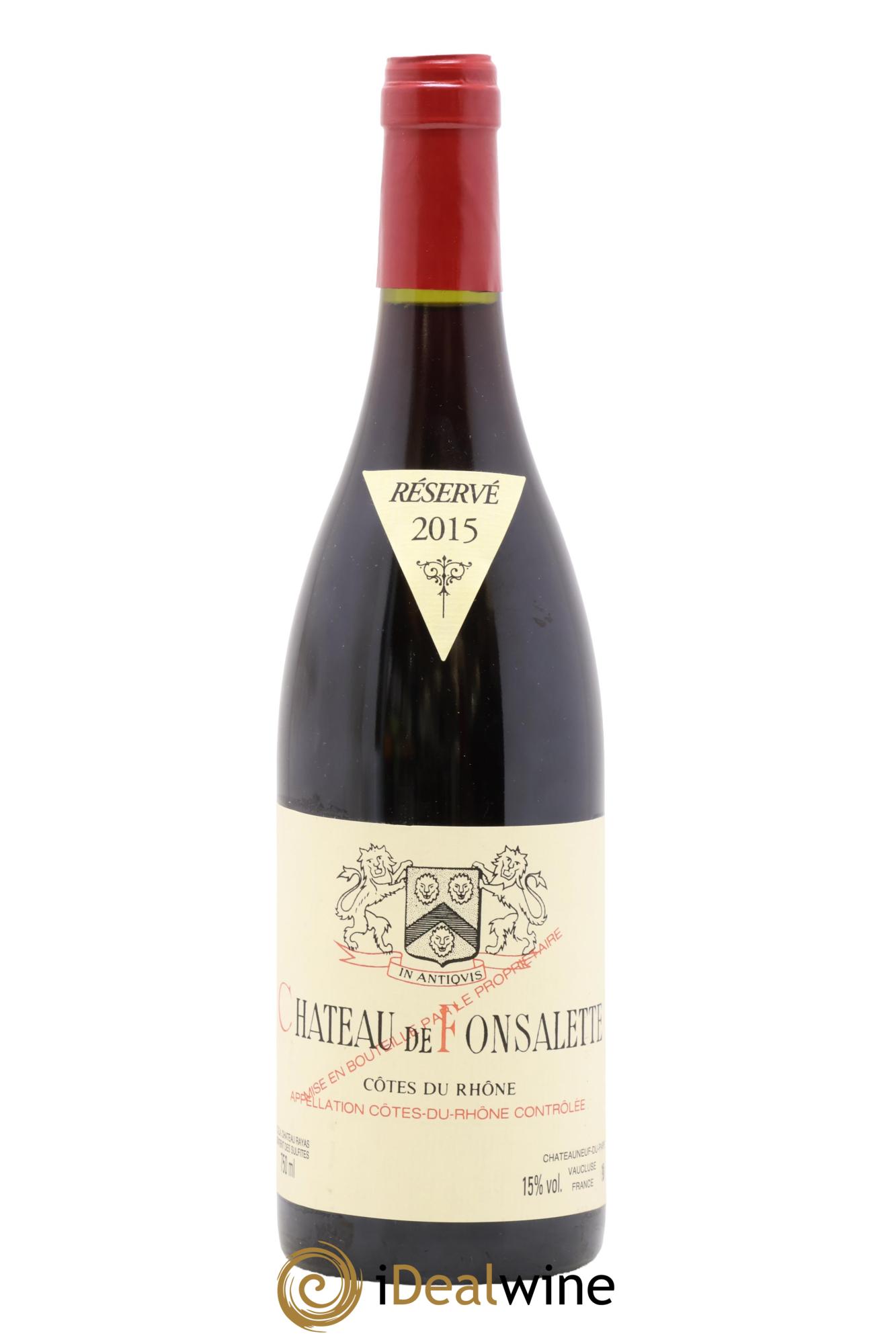 Côtes-du-Rhône Château de Fonsalette Emmanuel Reynaud 2015 - Lot of 1 bottle - 0