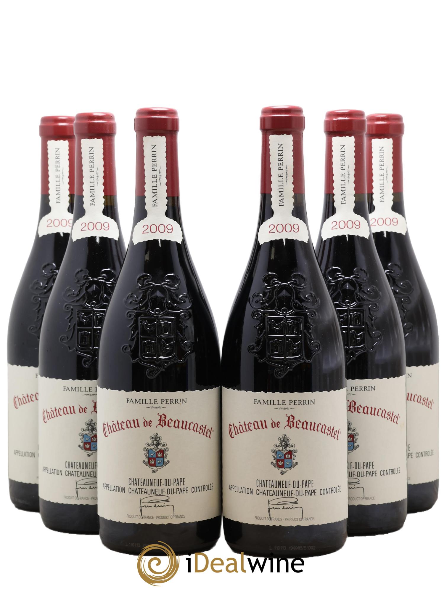 Châteauneuf-du-Pape Château de Beaucastel Famille Perrin 2009 - Lotto di 6 bottiglie - 0