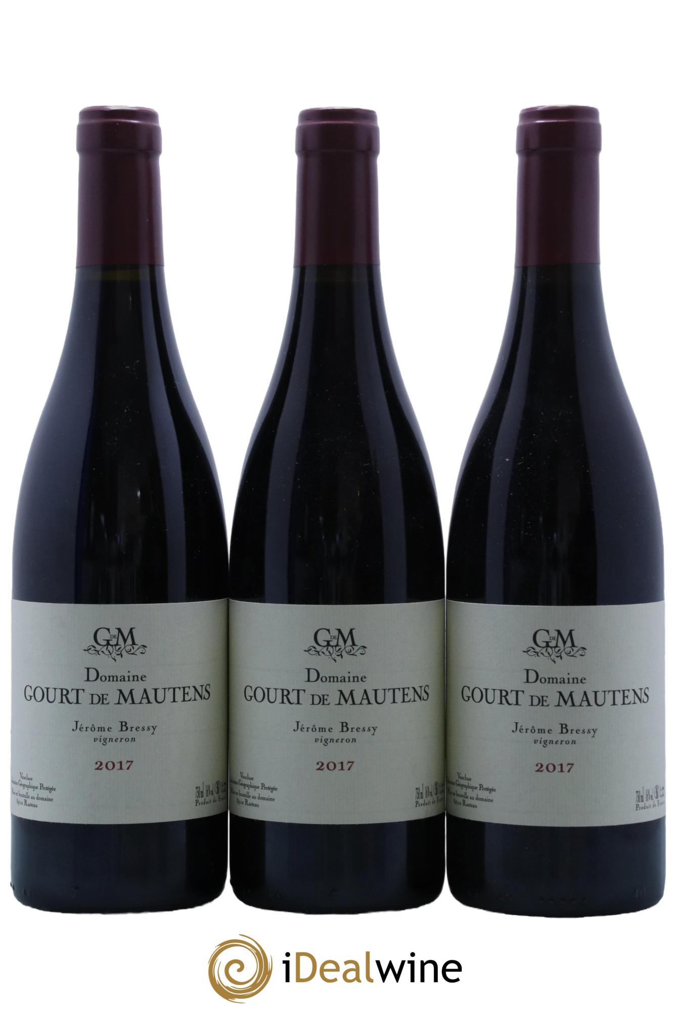 Vaucluse (Vin de Pays de Vaucluse) Domaine Gourt de Mautens - Jérôme Bressy 2017 - Lot de 3 bouteilles - 0