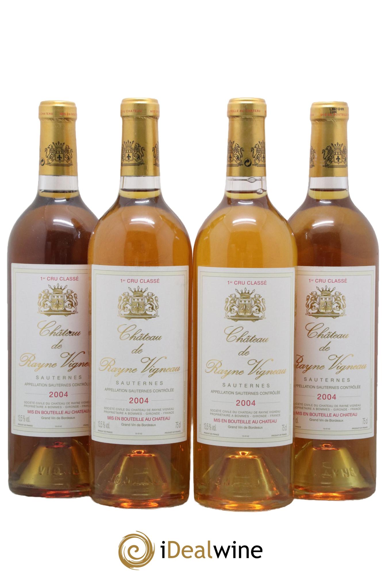 Château de Rayne Vigneau 1er Grand Cru Classé 2004 - Lotto di 4 bottiglie - 0