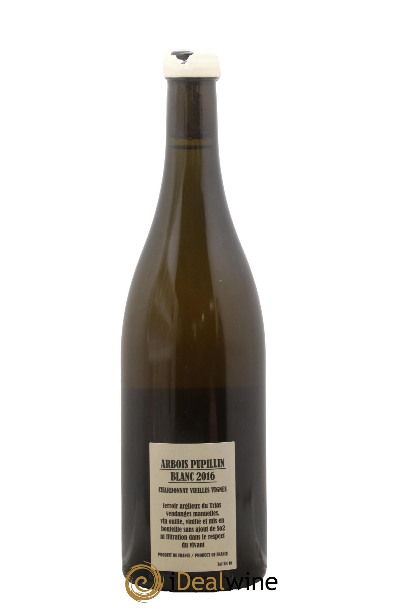Arbois-Pupillin Chardonnay Vieilles vignes Adeline Houillon & Renaud Bruyère 2016 - Lotto di 1 bottiglia - 1