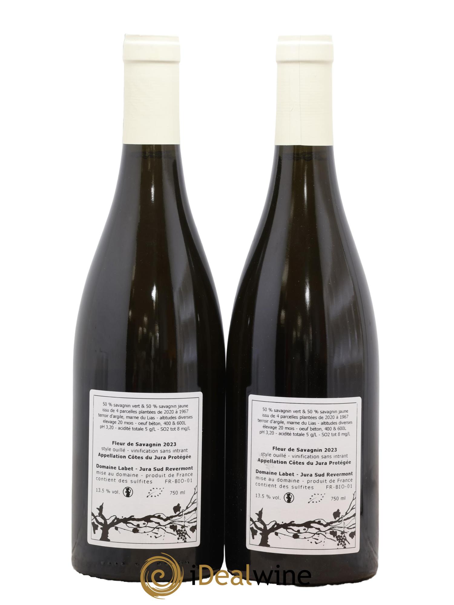 Côtes du Jura Fleur de Savagnin Romain - Julien  - Charline Labet 2023 - Lot de 2 bouteilles - 1