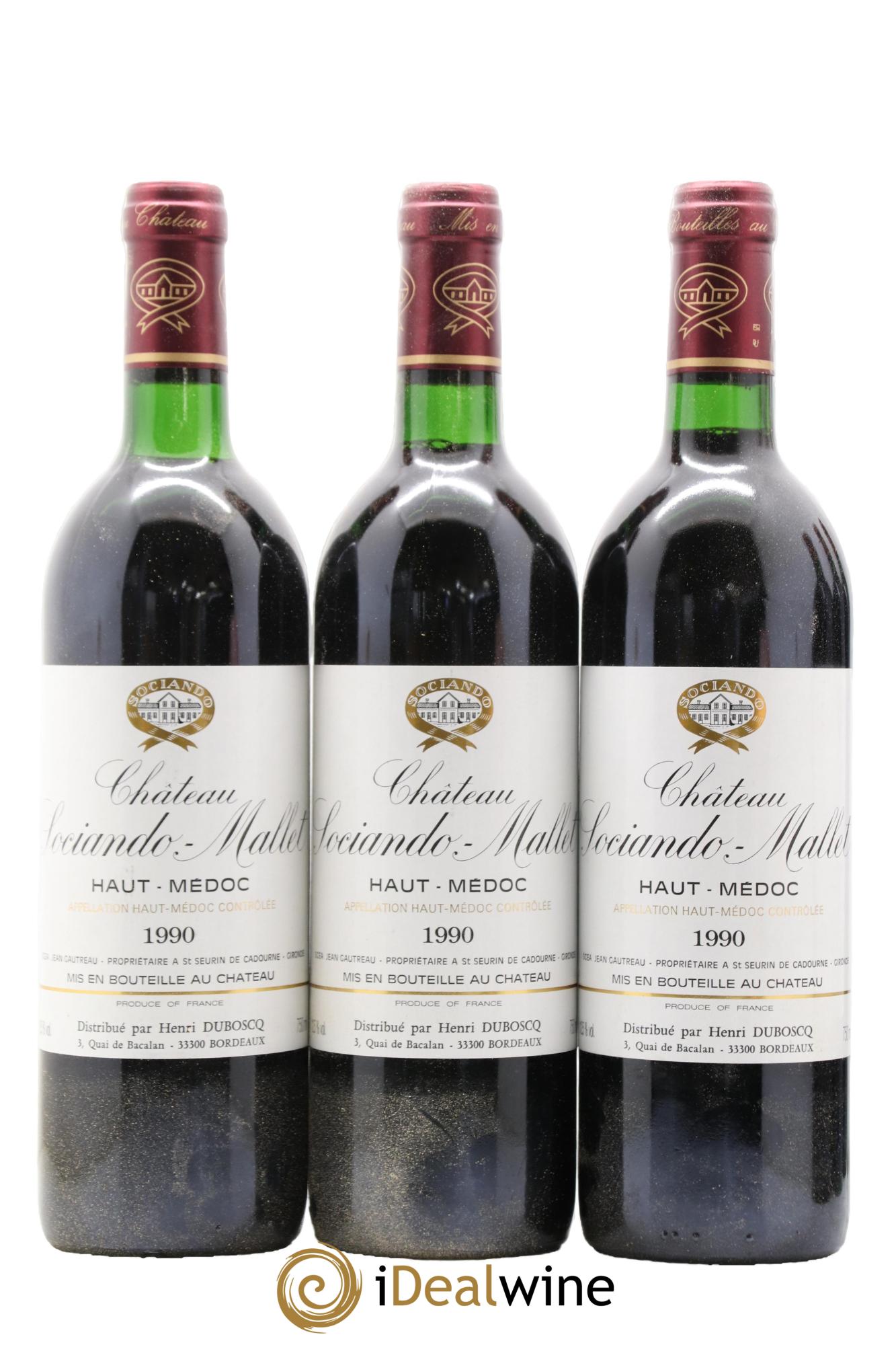 Château Sociando Mallet 1990 - Lot de 12 bouteilles - 3