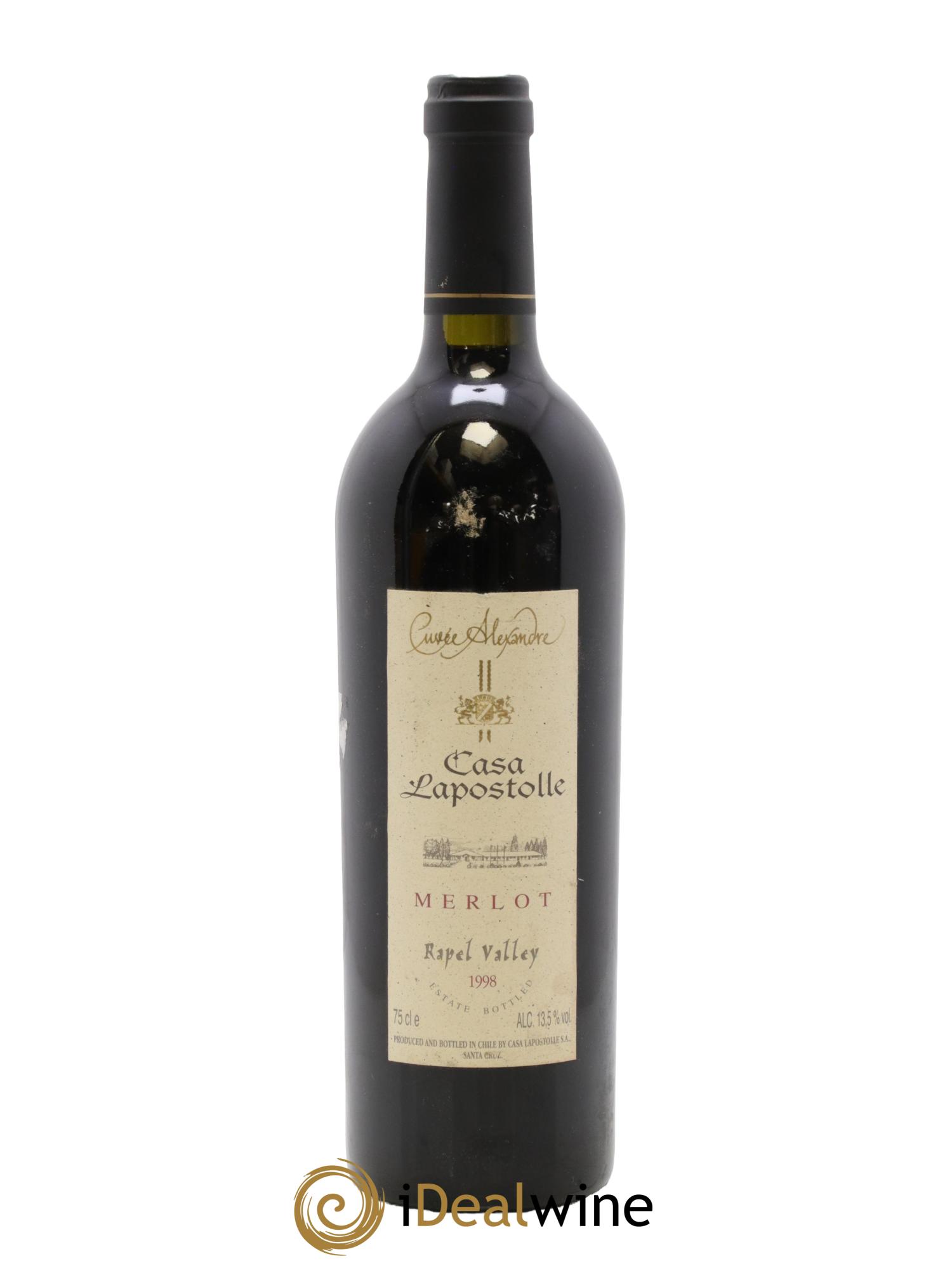 Chili Cuvée Alexandre Merlot Casa Lapostolle 1998 - Lot of 1 bottle - 0