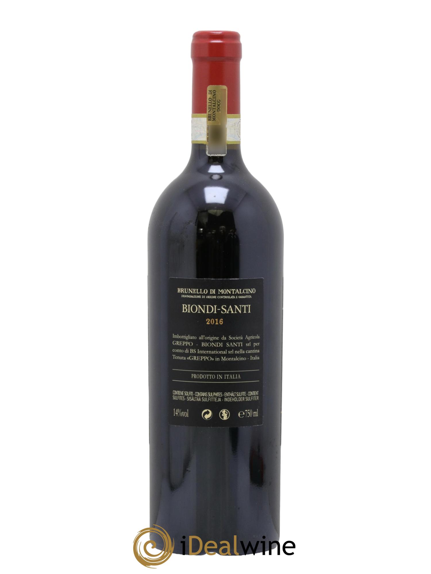 Brunello di Montalcino DOCG Biondi-Santi Tenuta Greppo 2016 - Lotto di 1 bottiglia - 1