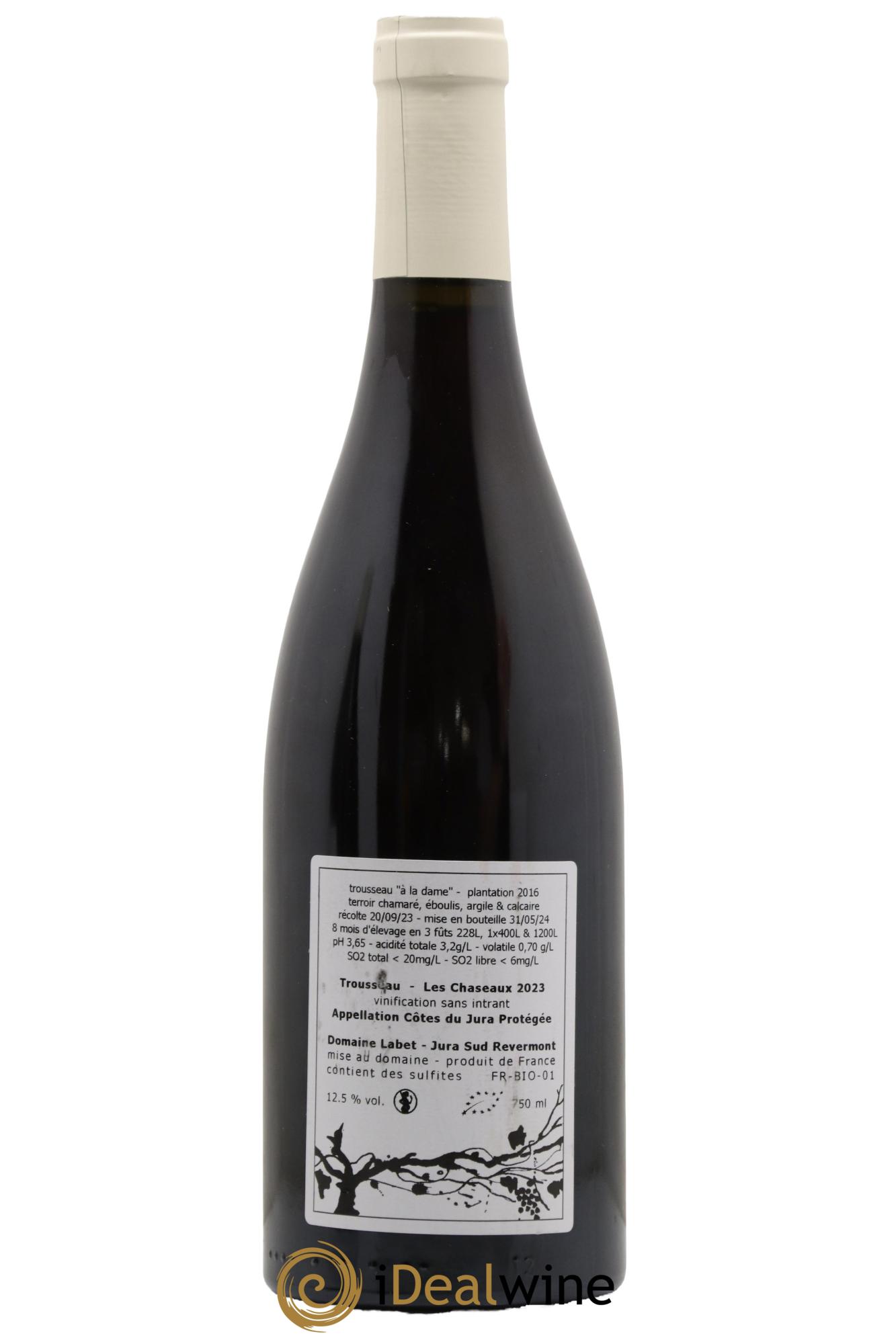 Côtes du Jura Trousseau Les Chaseaux Romain - Julien - Charline Labet 2023 - Lot de 1 bouteille - 1