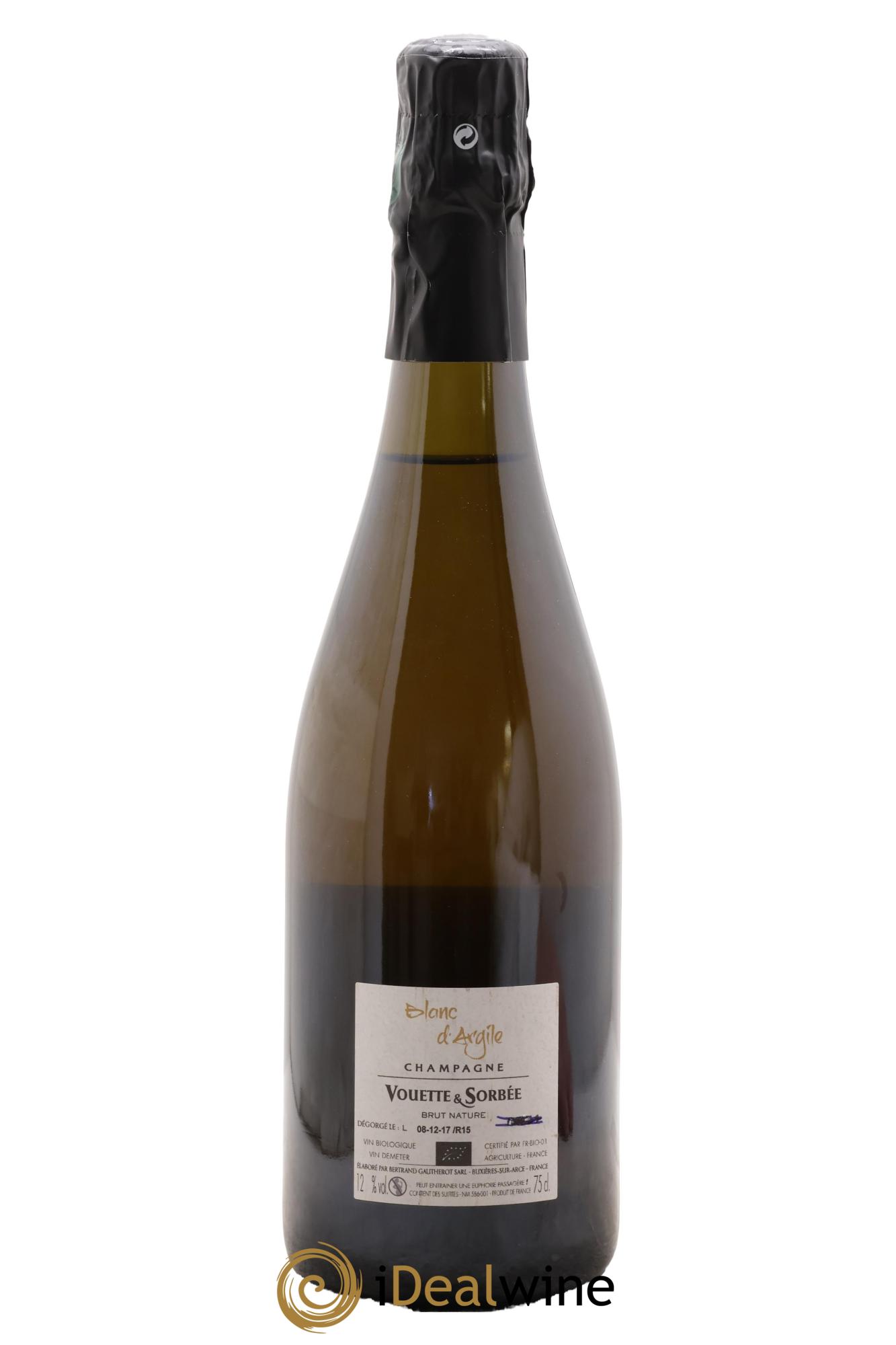 Blanc d'Argile Vouette et Sorbée 2015 - Lotto di 1 bottiglia - 1