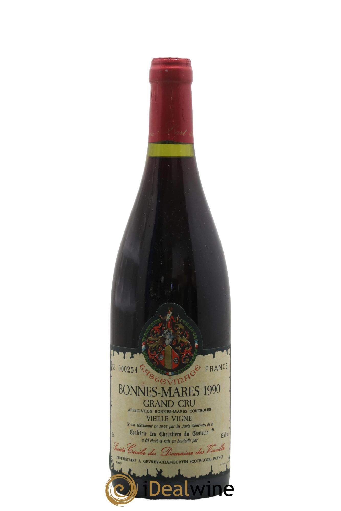 Bonnes-Mares Grand Cru Vieille Vigne Confrérie des Chevaliers du Tastevin Domaine des Varoilles 1990 - Lot de 1 bouteille - 0