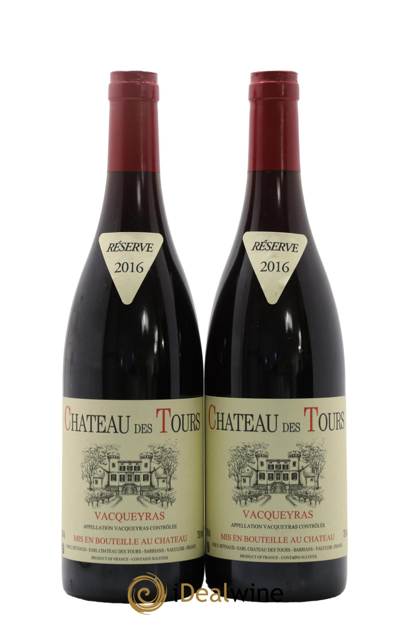 Vacqueyras Château des Tours Emmanuel Reynaud 2016 - Lot de 2 bouteilles - 0