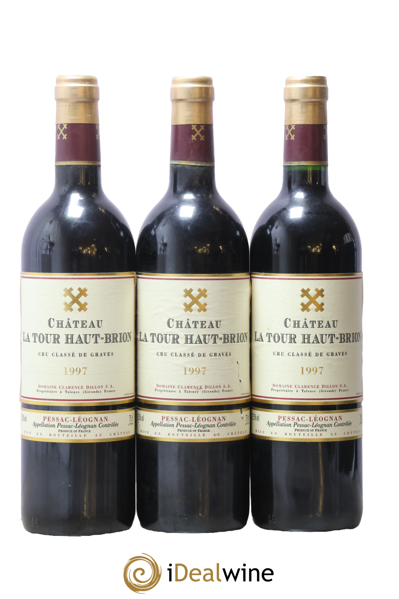 Château la Tour Haut-Brion Cru Classé de Graves 1997 - Lot de 3 bouteilles - 1