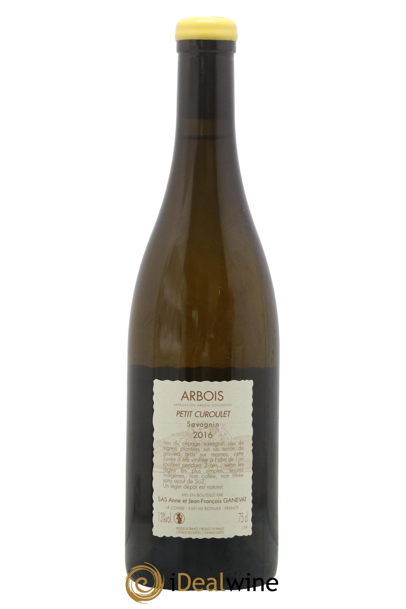 Arbois Petit Curoulet Anne et Jean François Ganevat 2016 - Lot de 1 bouteille - 1