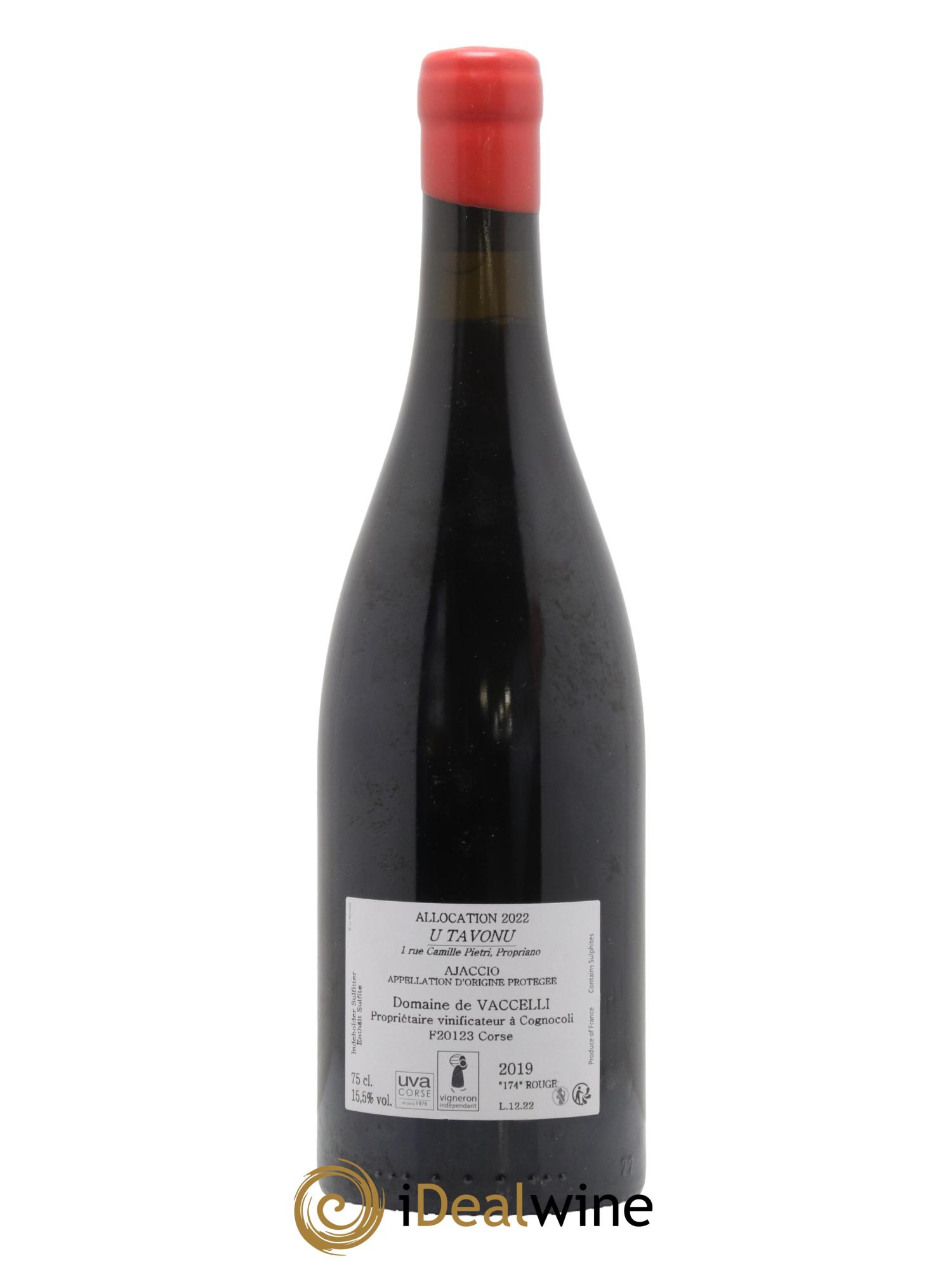 Ajaccio Granit 174 Vaccelli 2019 - Lot de 1 bouteille - 1