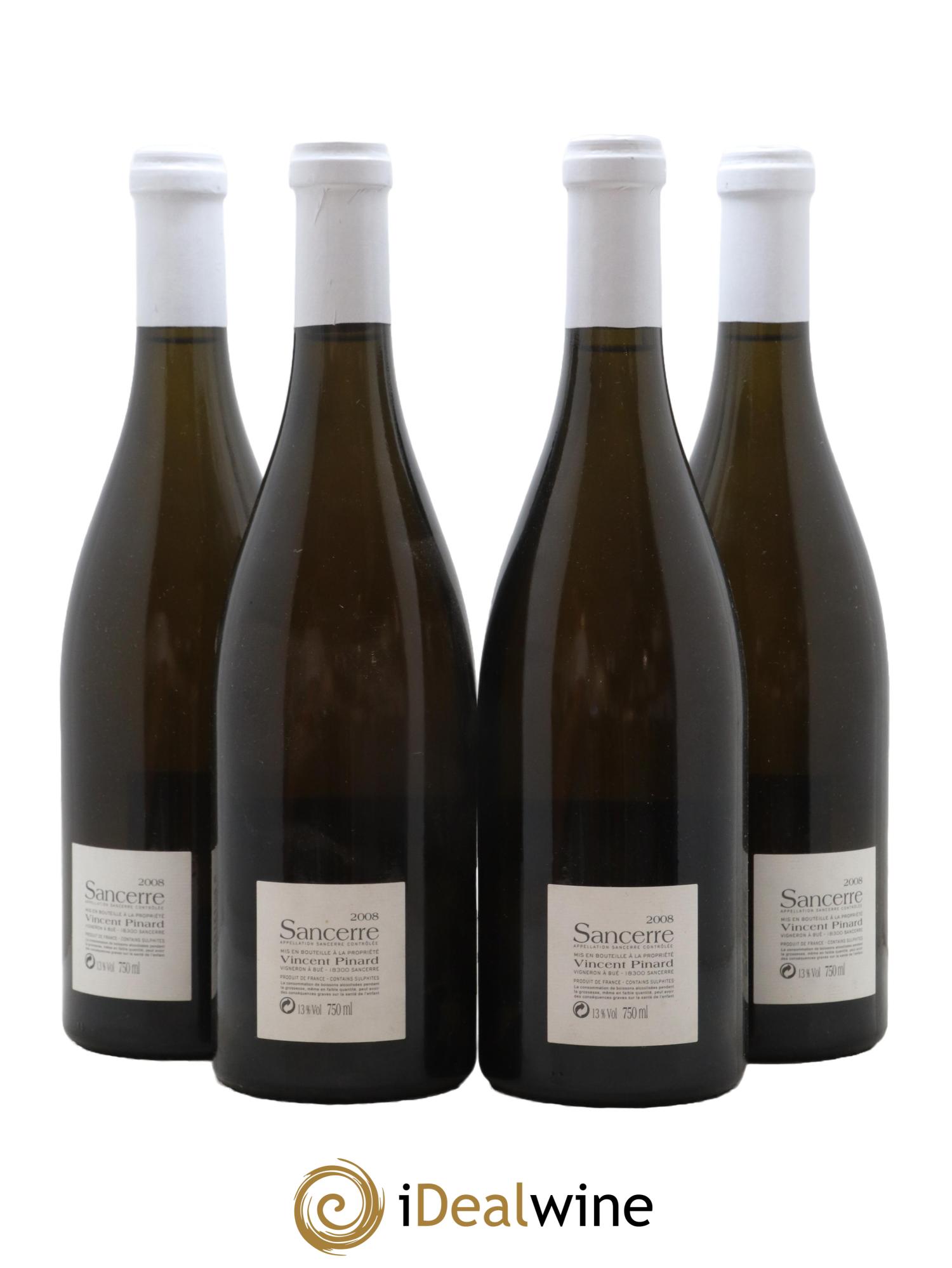 Sancerre Petit Chemarin Vincent Pinard 2008 - Lot de 4 bouteilles - 1