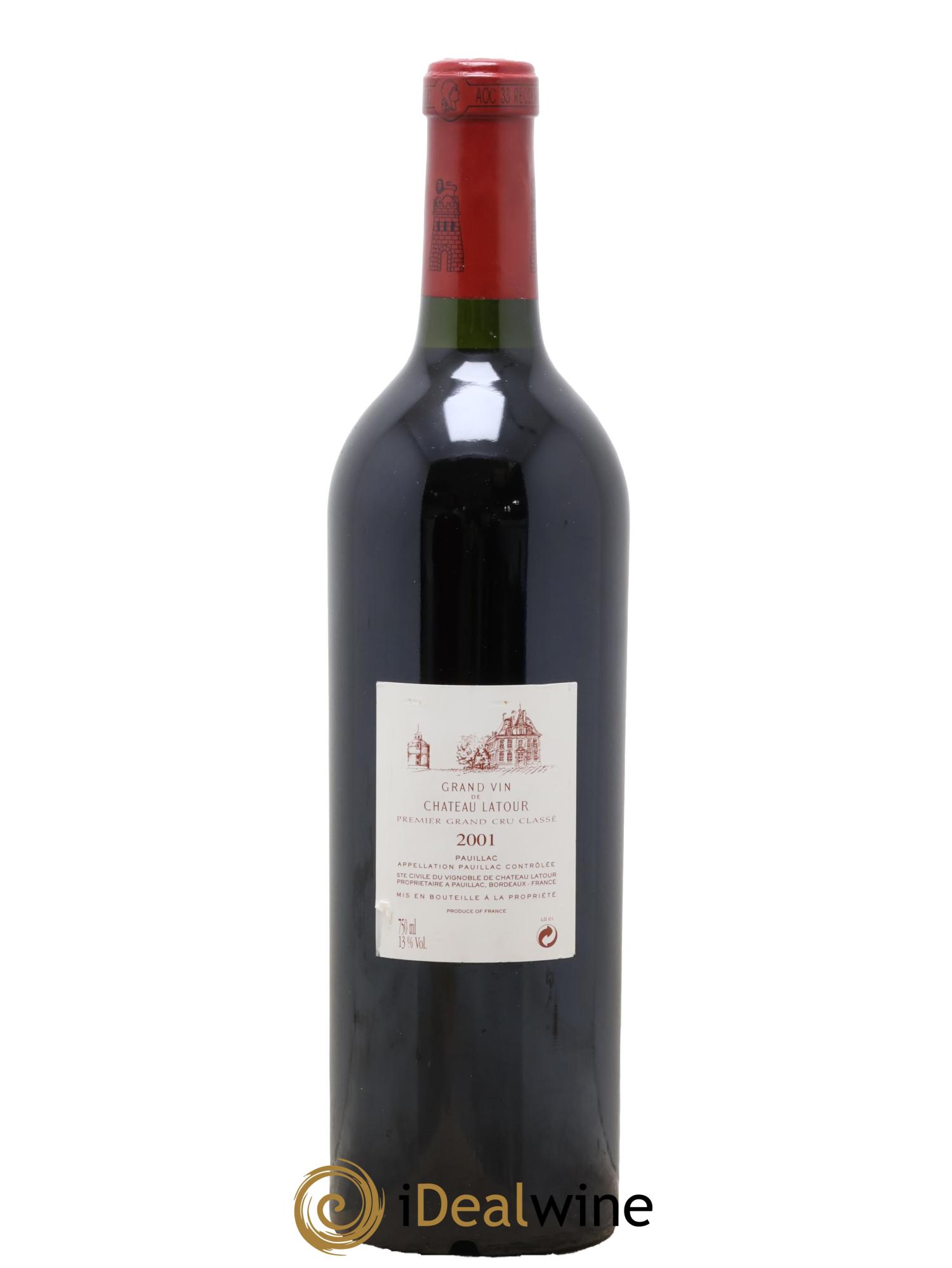 Château Latour 1er Grand Cru Classé 2001 - Lot de 1 bouteille - 1