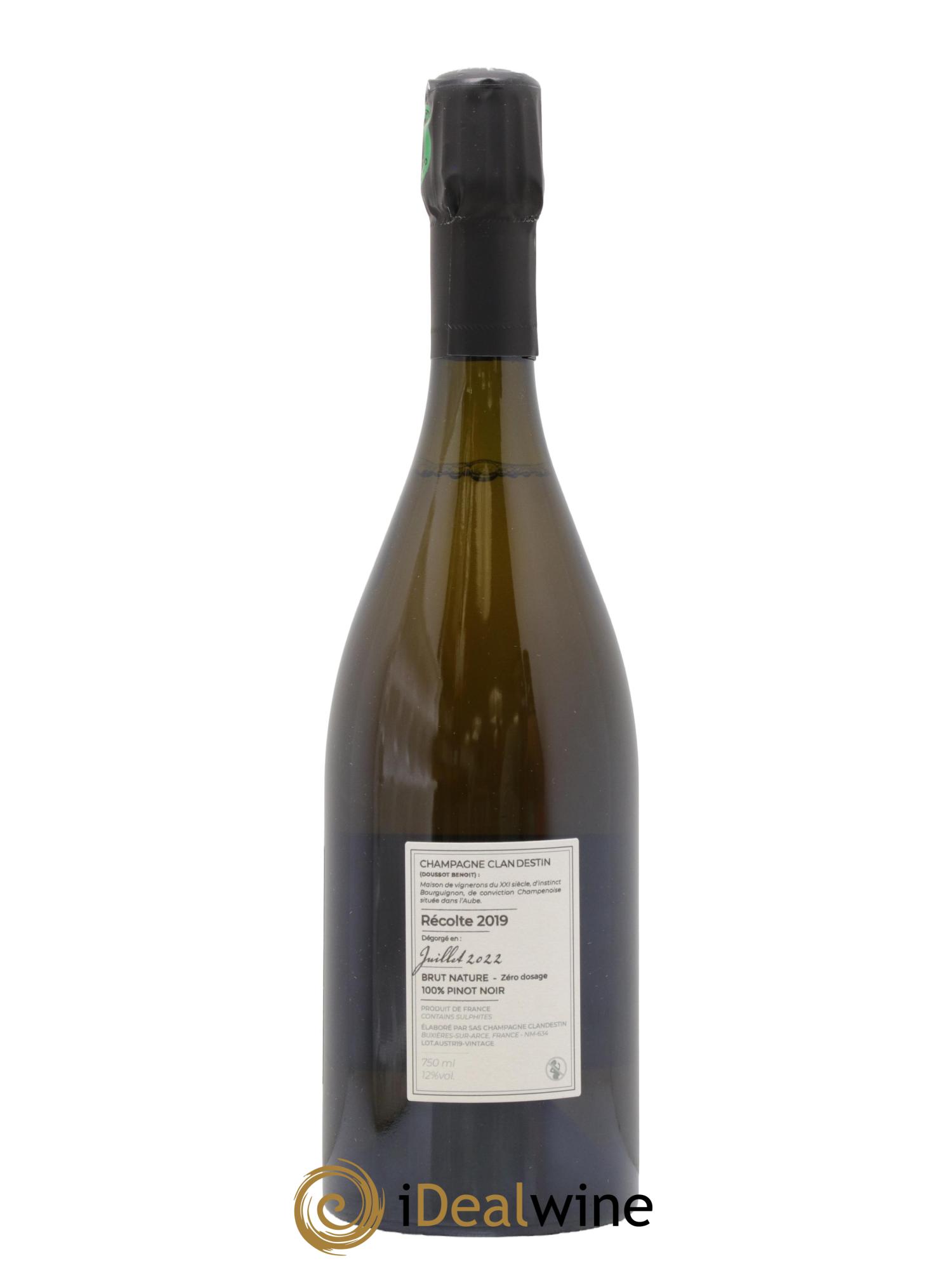 Austral Brut Nature Clandestin R19 2019 - Lot de 1 bouteille - 1