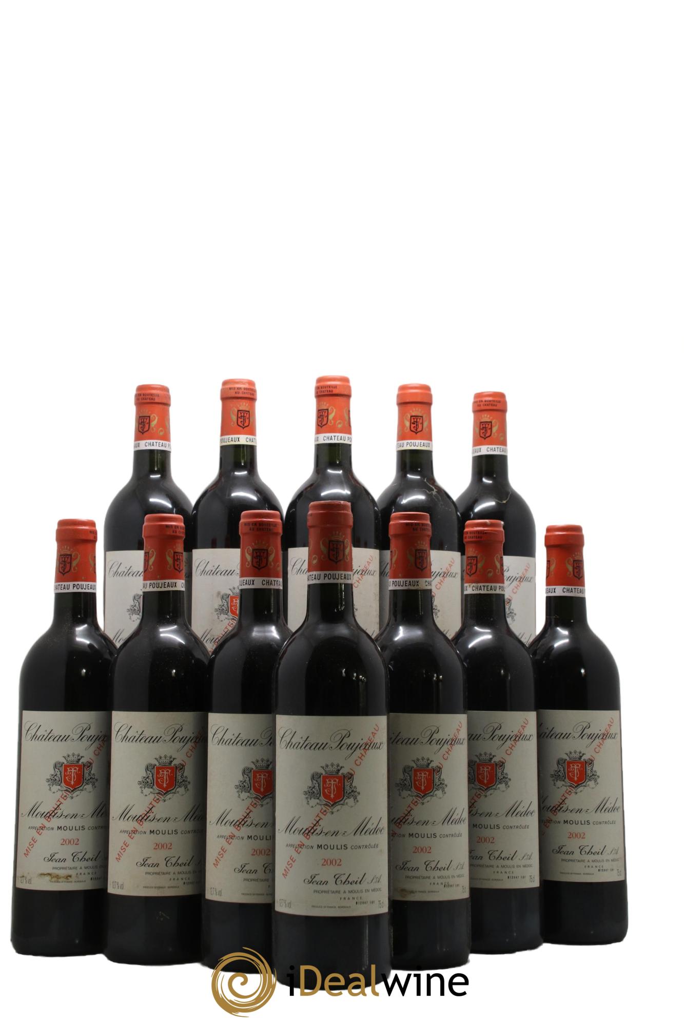 Château Poujeaux 2002 - Lot de 12 bouteilles - 0