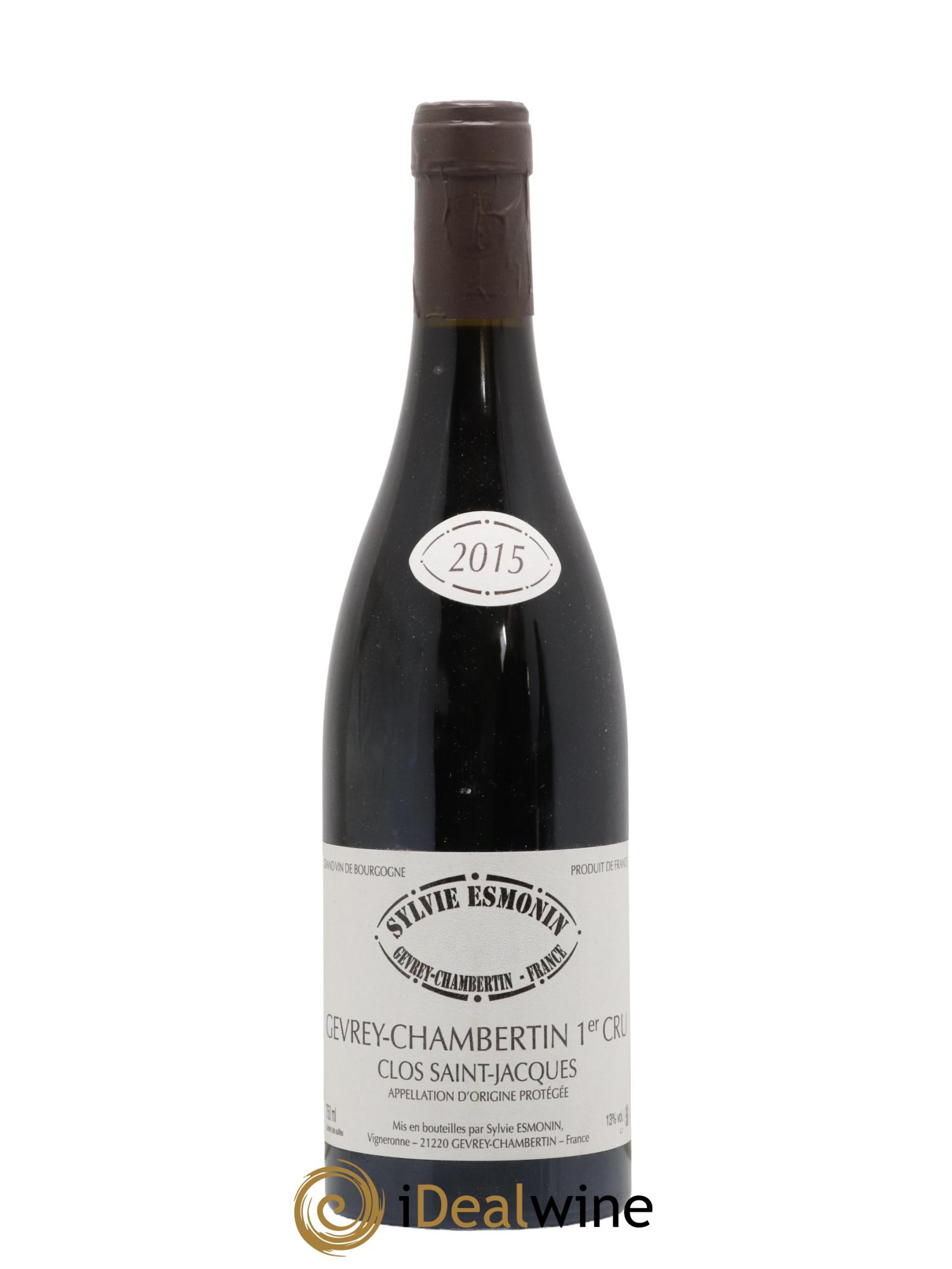Gevrey-Chambertin 1er Cru Clos Saint Jacques Sylvie Esmonin 2015 - Lot de 1 bouteille - 0