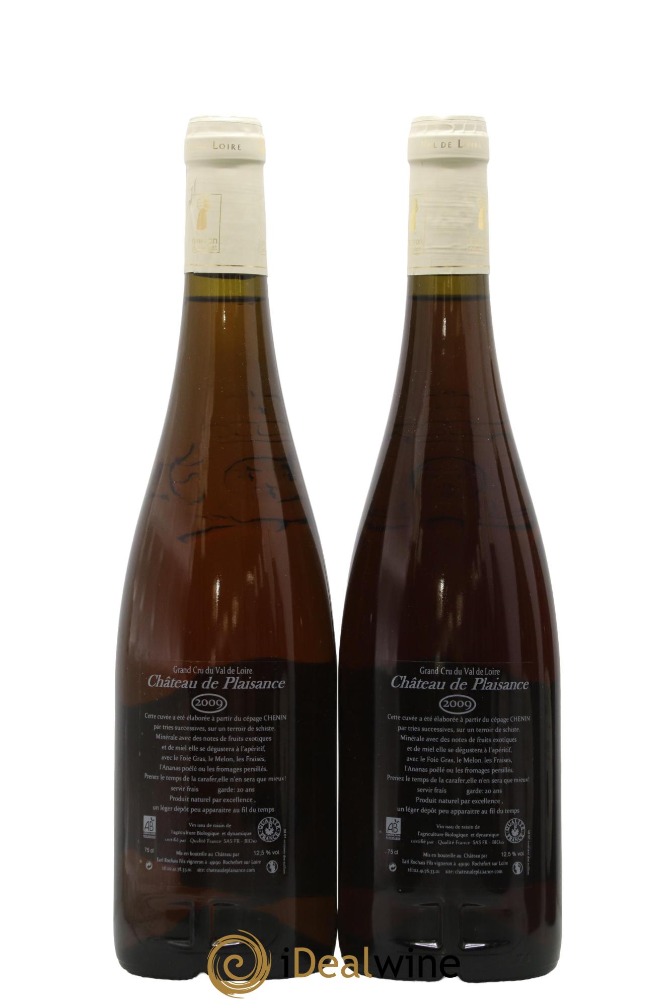 Quarts de Chaume Grand Cru Château de Plaisance 2009 - Lot de 2 bouteilles - 1