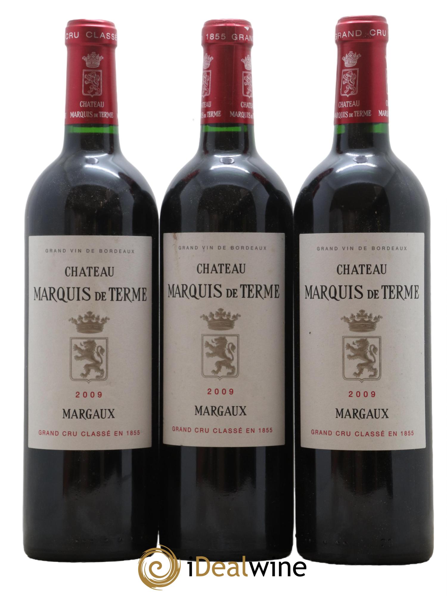 Château Marquis de Terme 4ème Grand Cru Classé 2009 - Lot de 3 bouteilles - 0