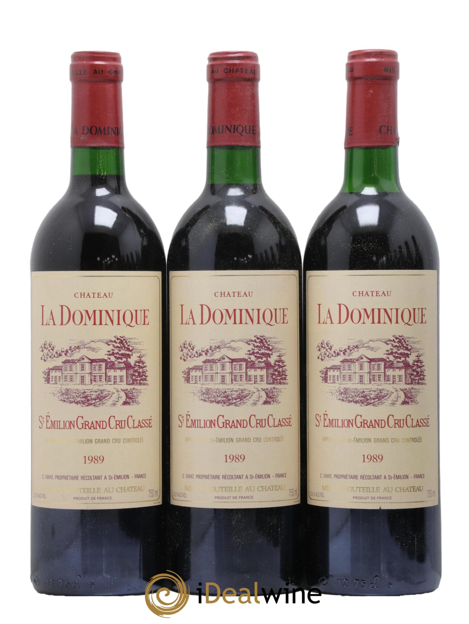 Château la Dominique Grand Cru Classé 1989 - Lot de 12 bouteilles - 2