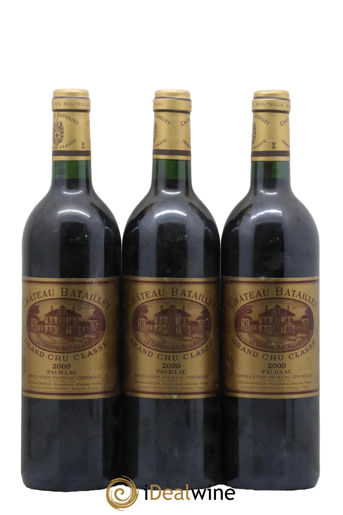 Château Batailley 5ème Grand Cru Classé 2000 - Lot de 3 bouteilles - 0