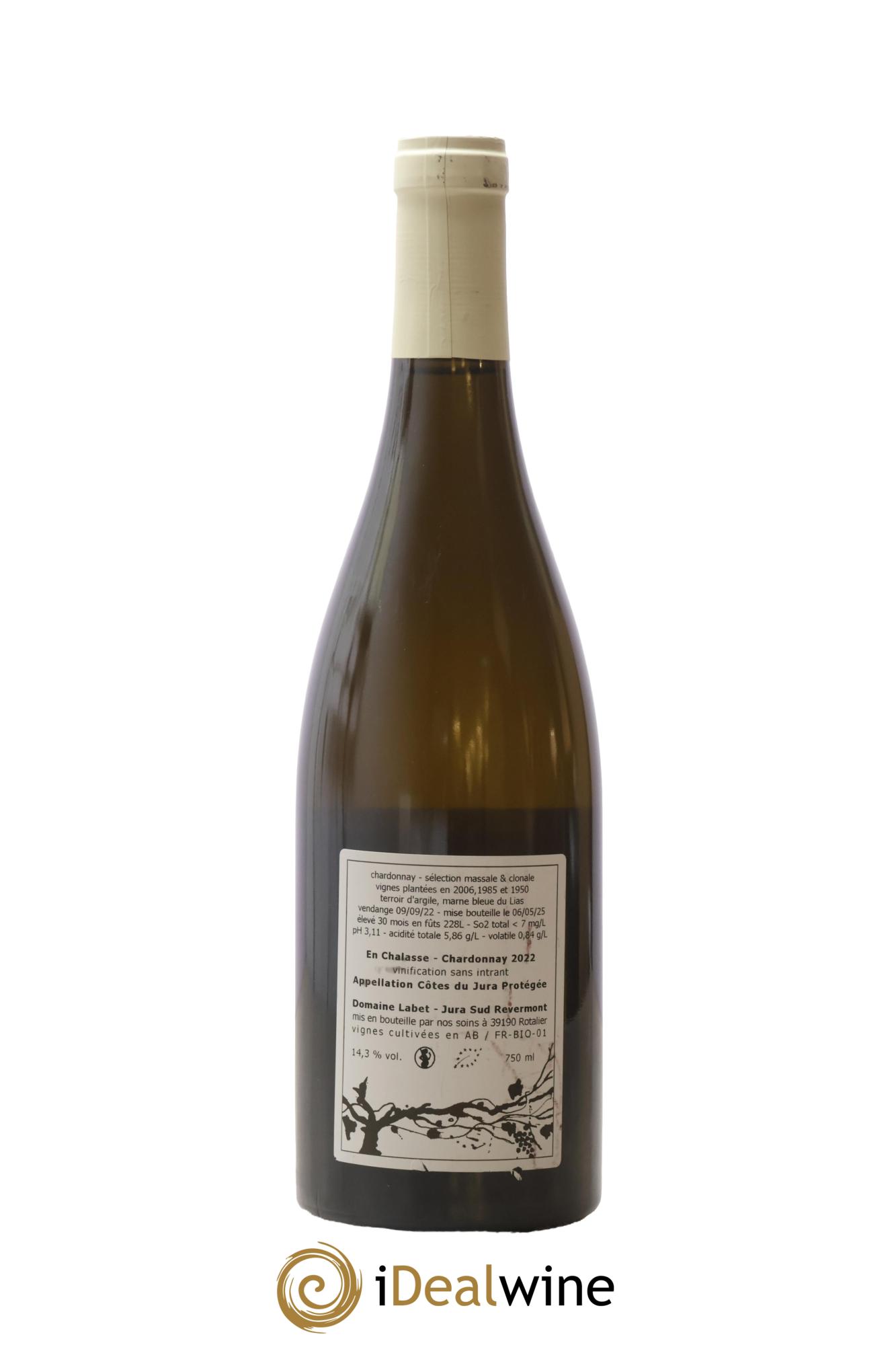 Côtes du Jura Chardonnay En Chalasse Romain - Julien - Charline Labet 2022 - Lot de 1 bouteille - 1