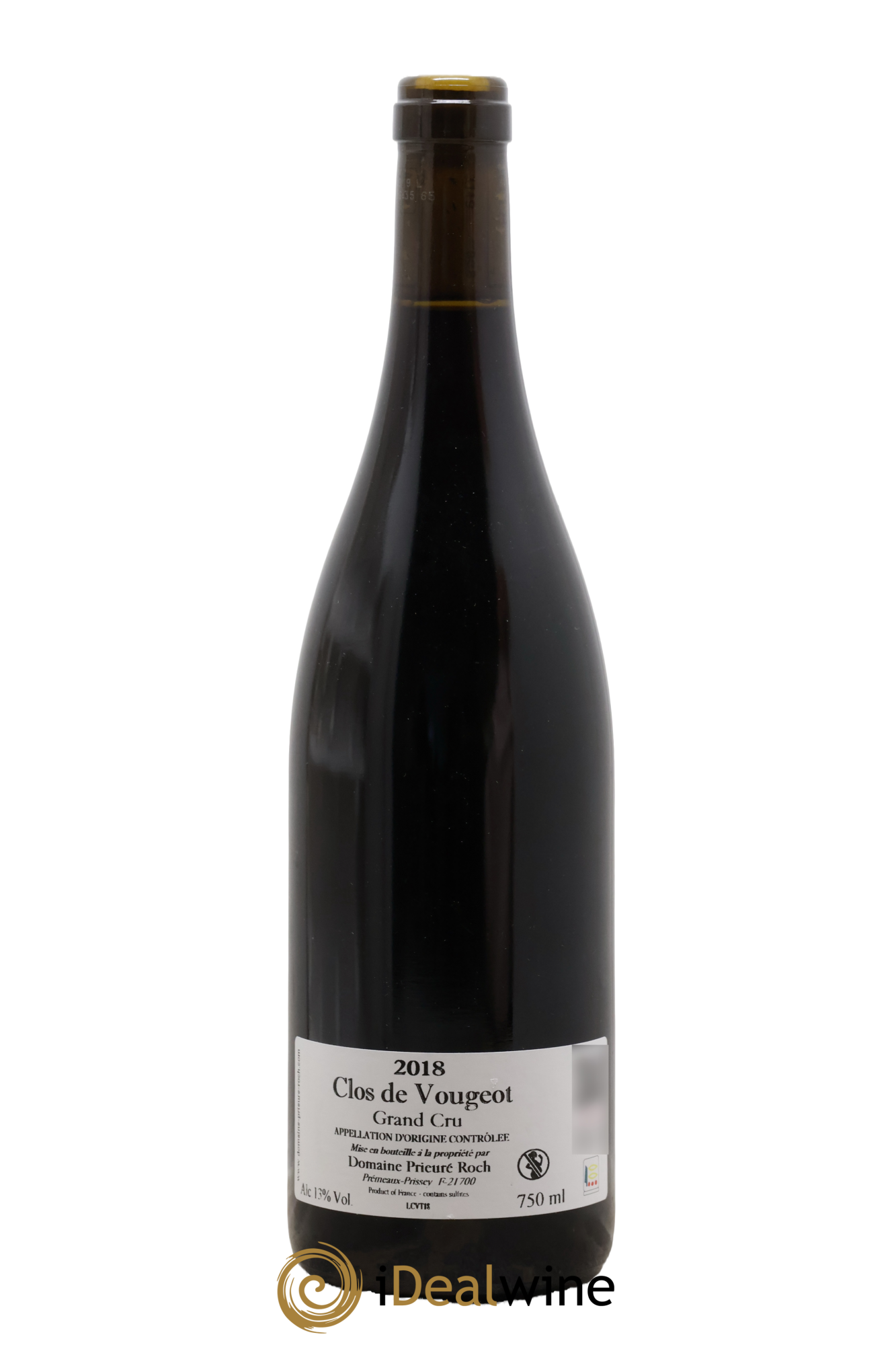 Clos de Vougeot Grand Cru Prieuré Roch 2018 - Lot de 1 bouteille - 1