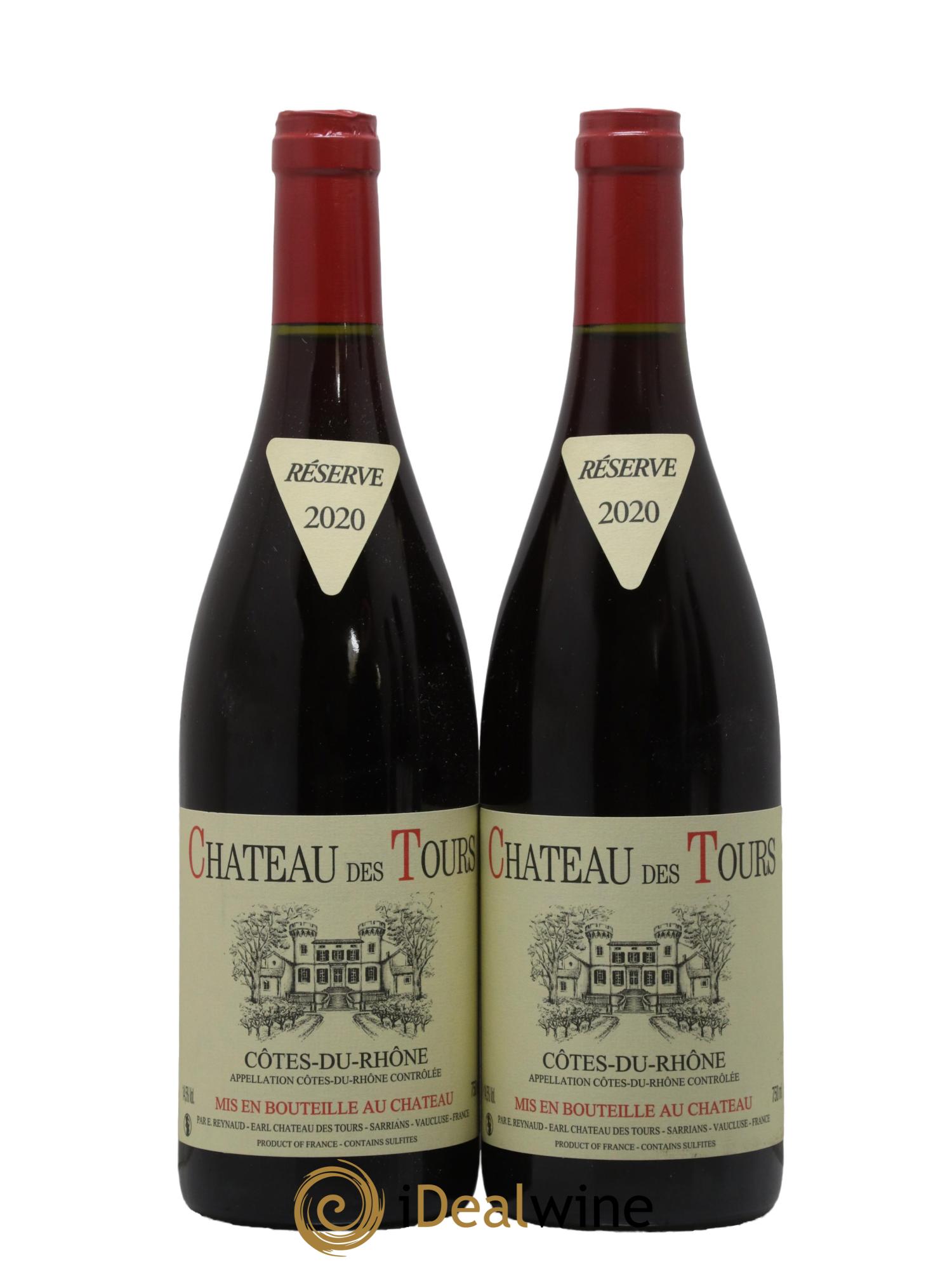 Côtes-du-Rhône Château des Tours Emmanuel Reynaud 2020 - Lot de 2 bouteilles - 0