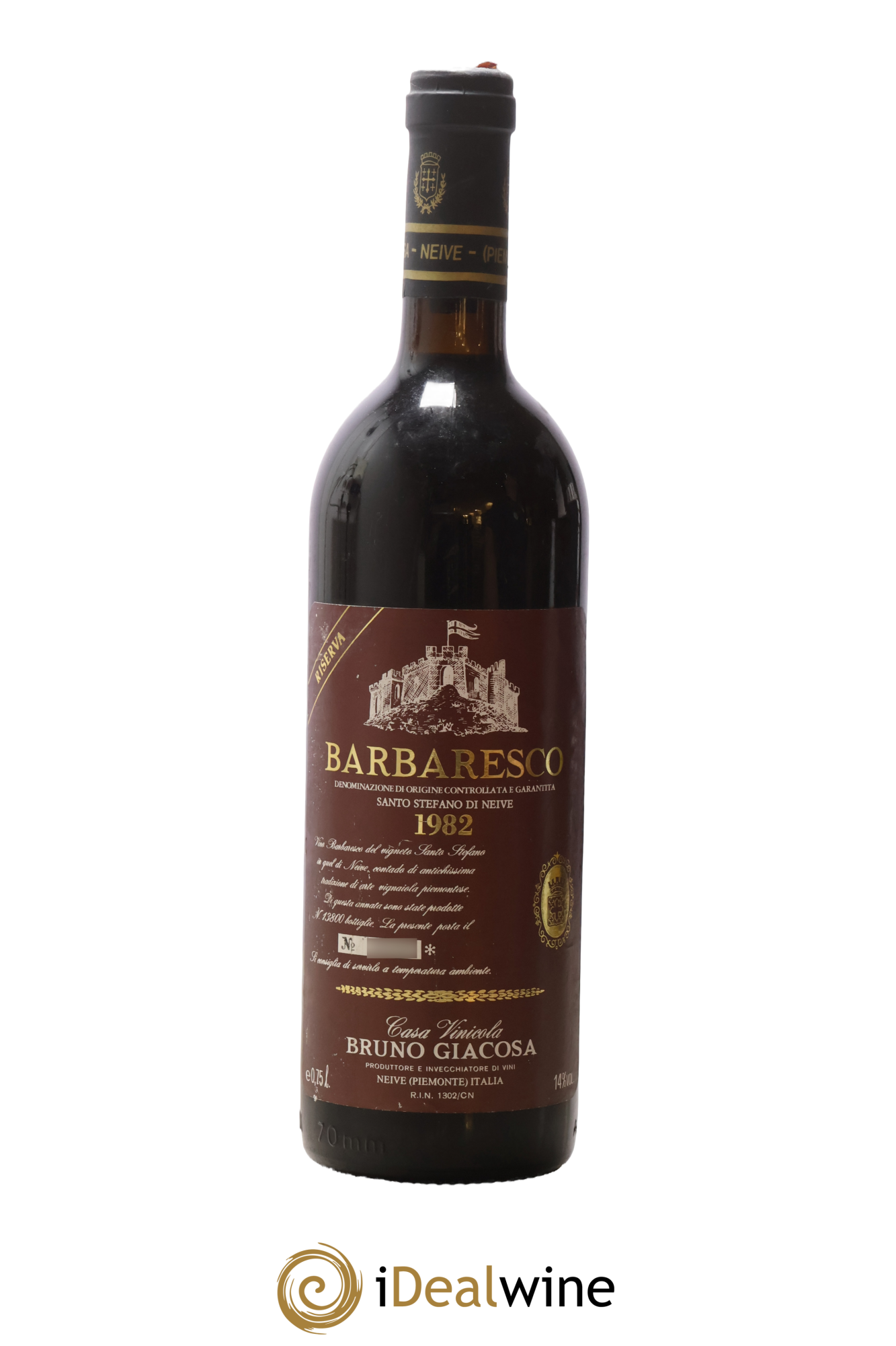 Barbaresco DOCG Santo Stefano di Neive Riserva Bruno Giacosa 1982 - Lot de 1 bouteille - 0