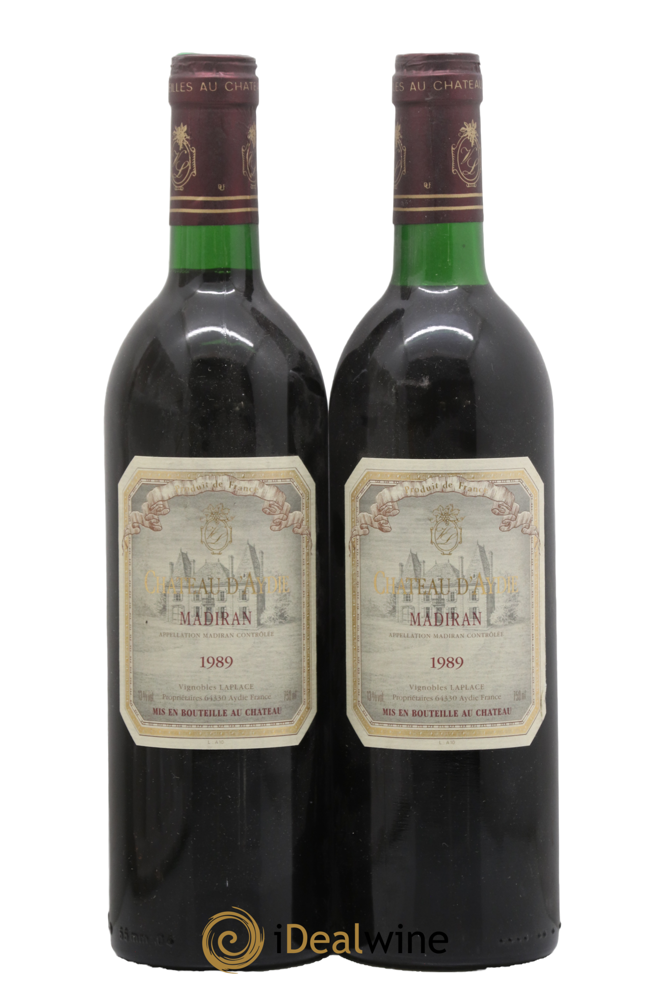 Madiran Château Aydie Famille Laplace 1989 - Lot de 2 bouteilles - 0
