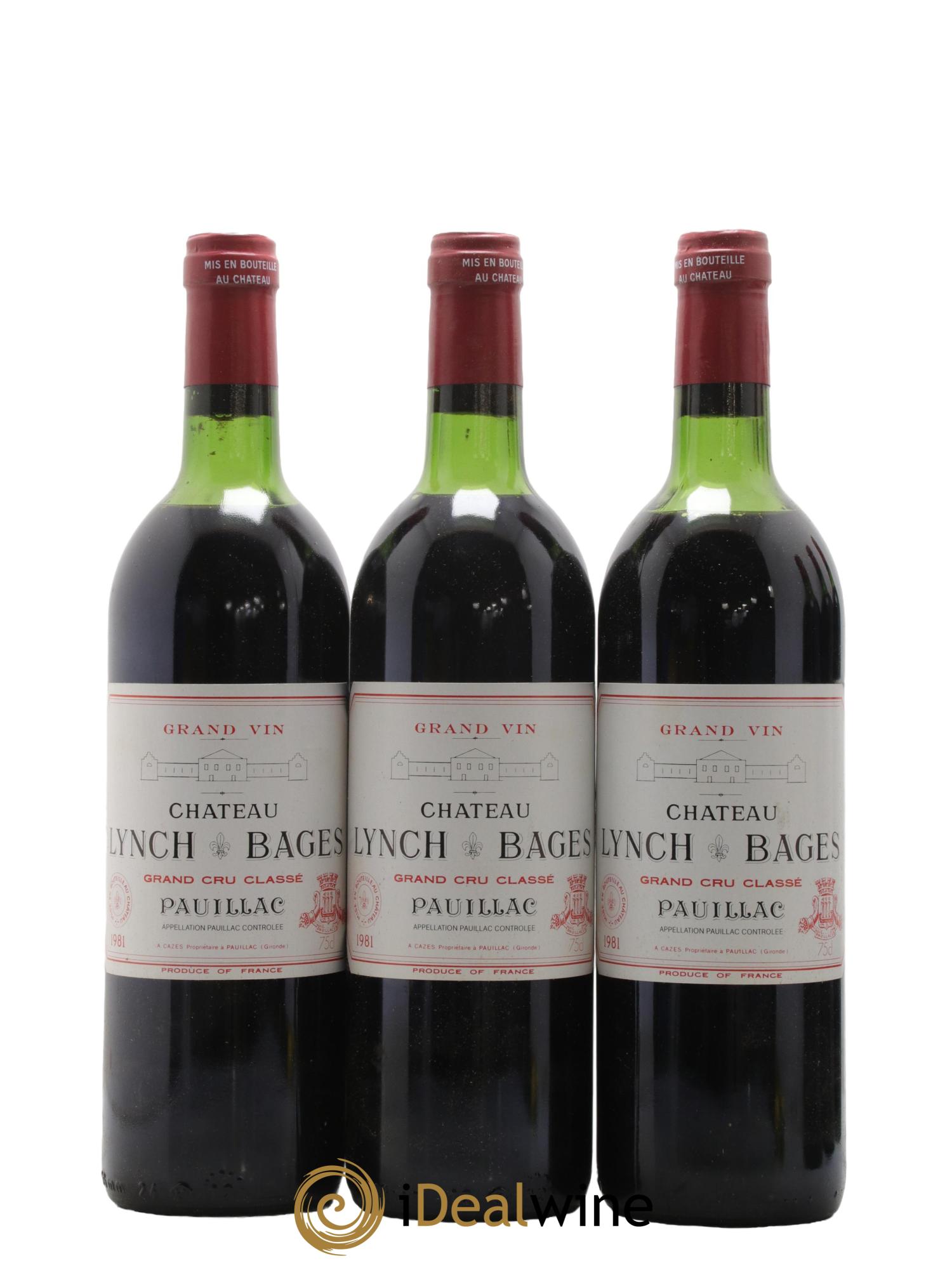Château Lynch Bages 5ème Grand Cru Classé 1981 - Lot de 6 bouteilles - 1