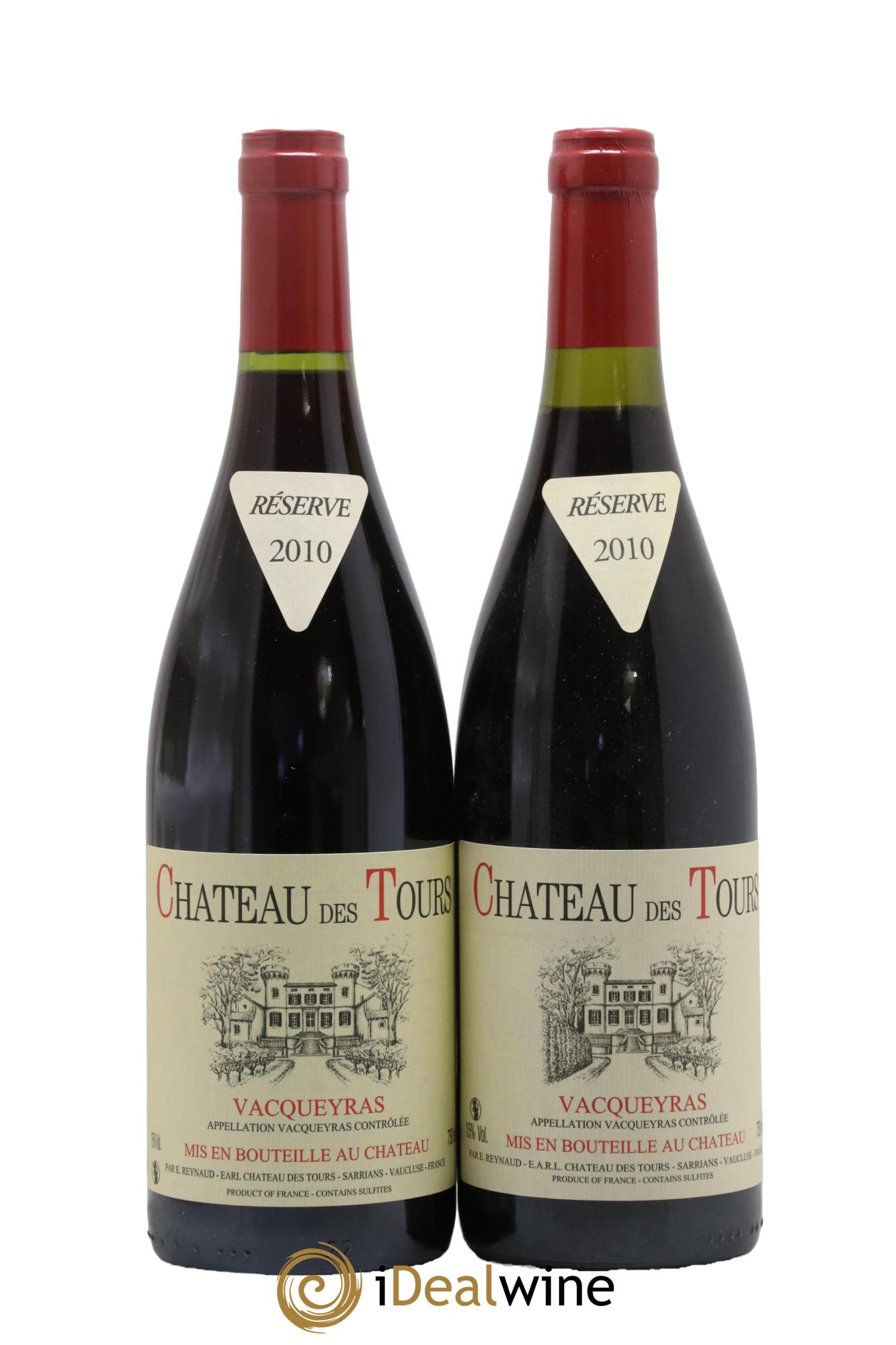 Vacqueyras Château des Tours Emmanuel Reynaud 2010 - Lot de 2 bouteilles - 0