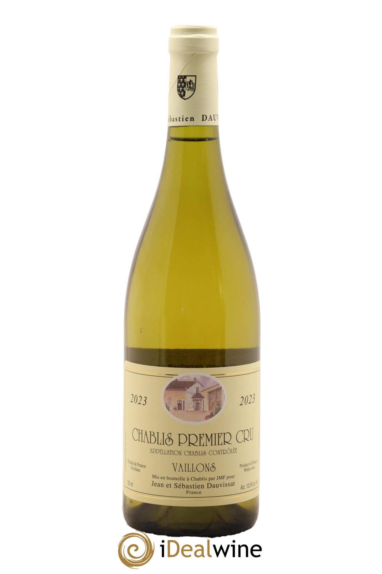 Chablis 1er Cru Vaillons Jean et Sébastien Dauvissat 2023 - Lot de 1 bouteille - 0