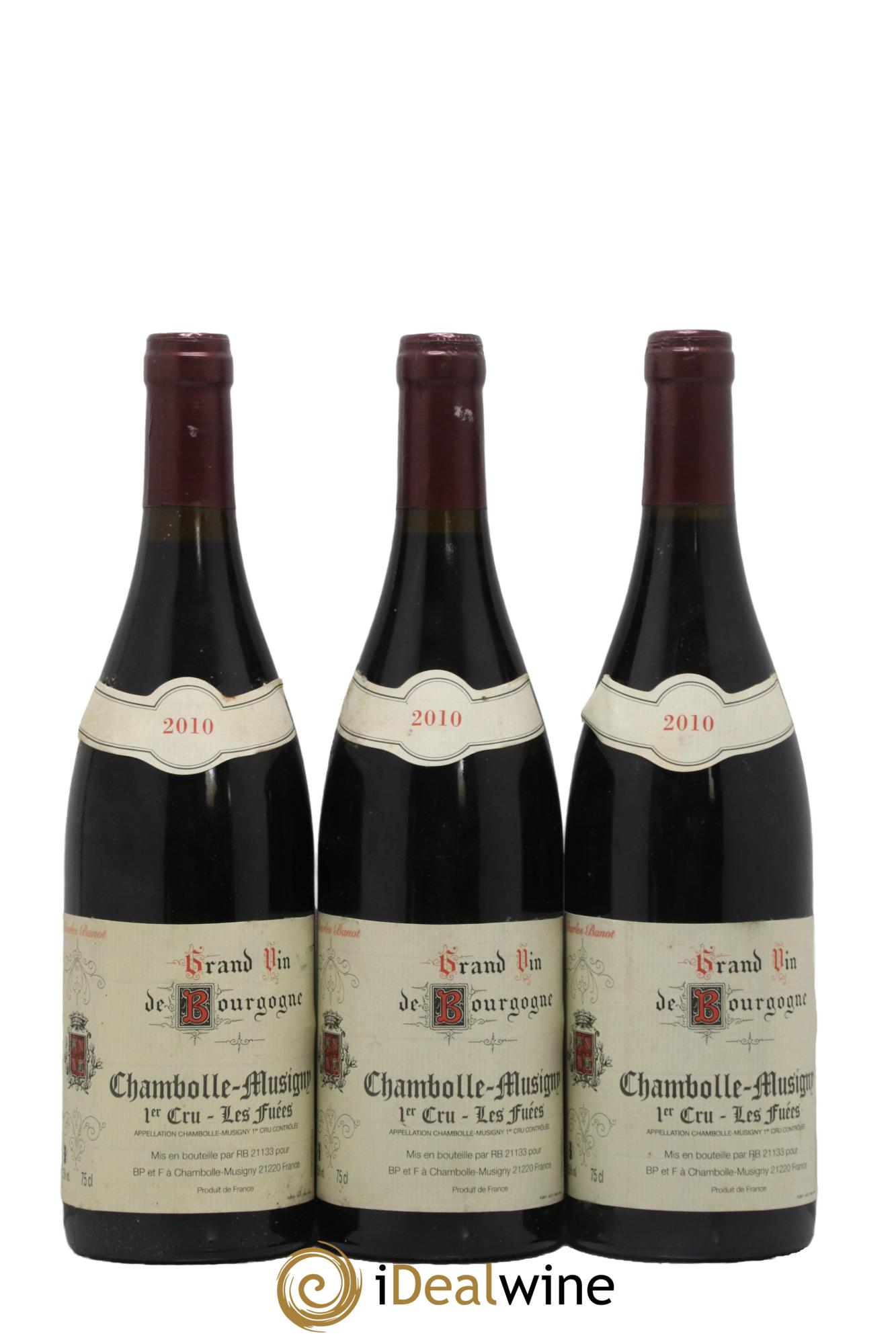 Chambolle-Musigny 1er Cru Les Fuées Domaine Charles Banot 2010 - Lot de 3 bouteilles - 0