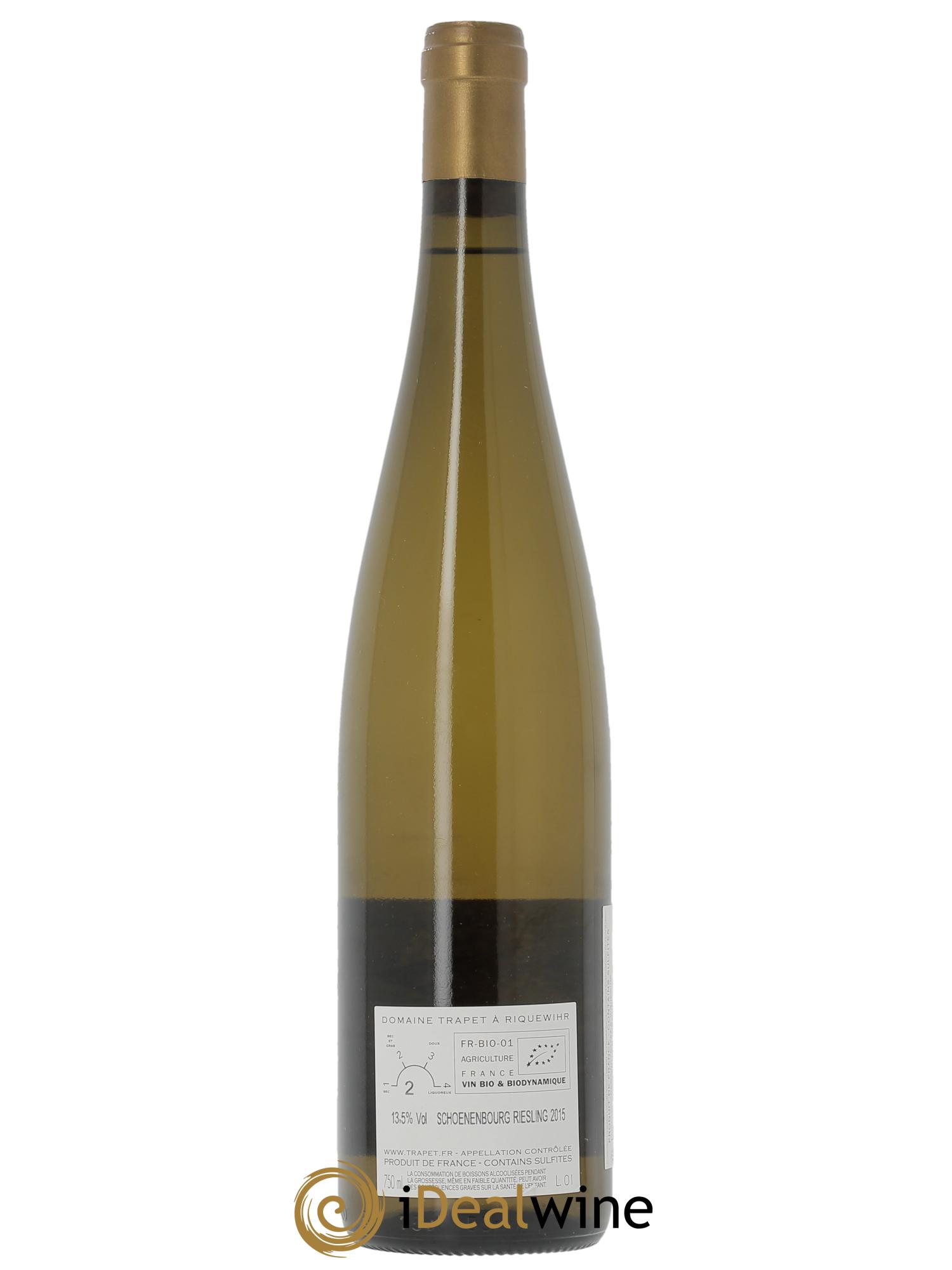 Alsace Riesling Grand Cru Schoenenbourg Domaine Trapet 2015 - Lot de 1 bouteille - 1